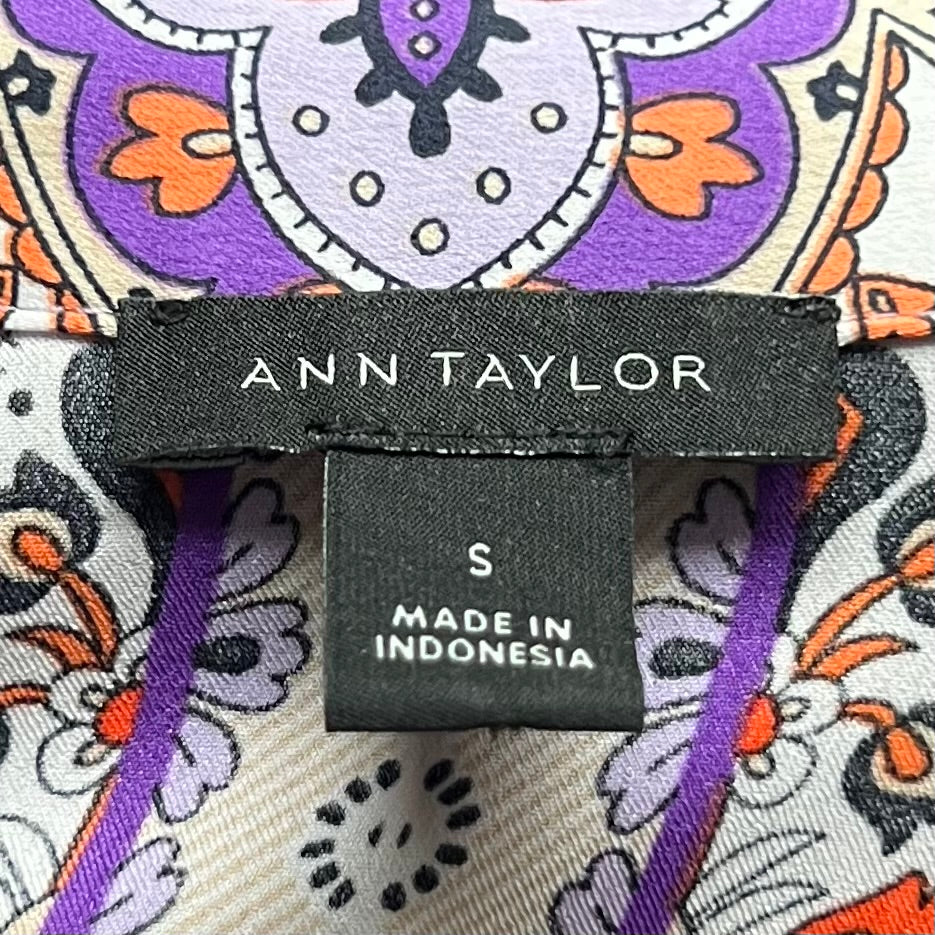 Top Long Sleeve By Ann Taylor In Purple, Size: S