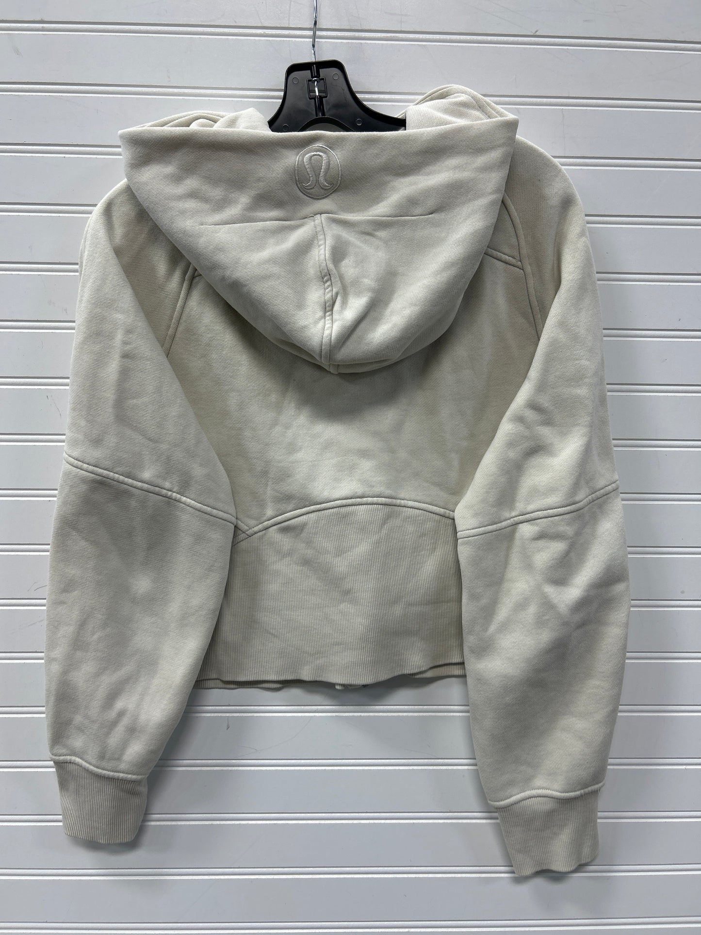 Athletic Jacket By Lululemon In Cream, Size:S