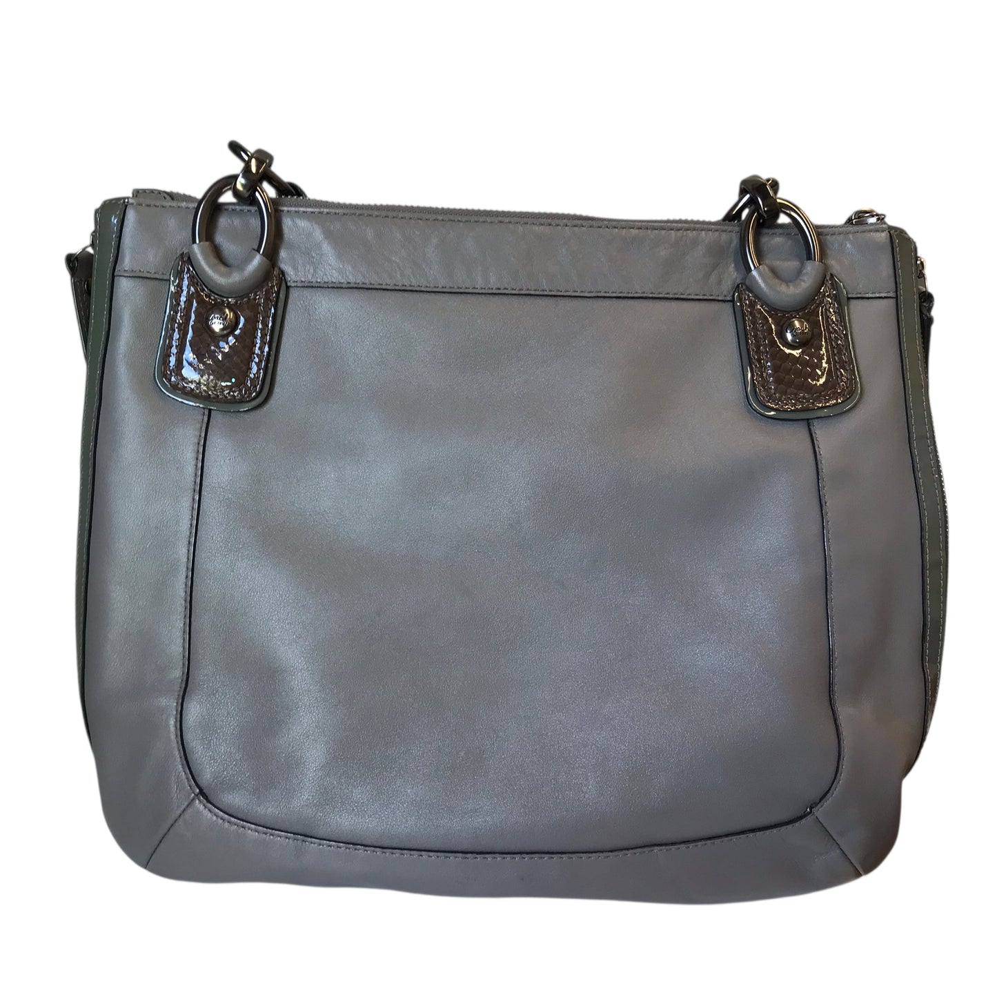 Handbag Designer By Coach In Grey, Size:Large