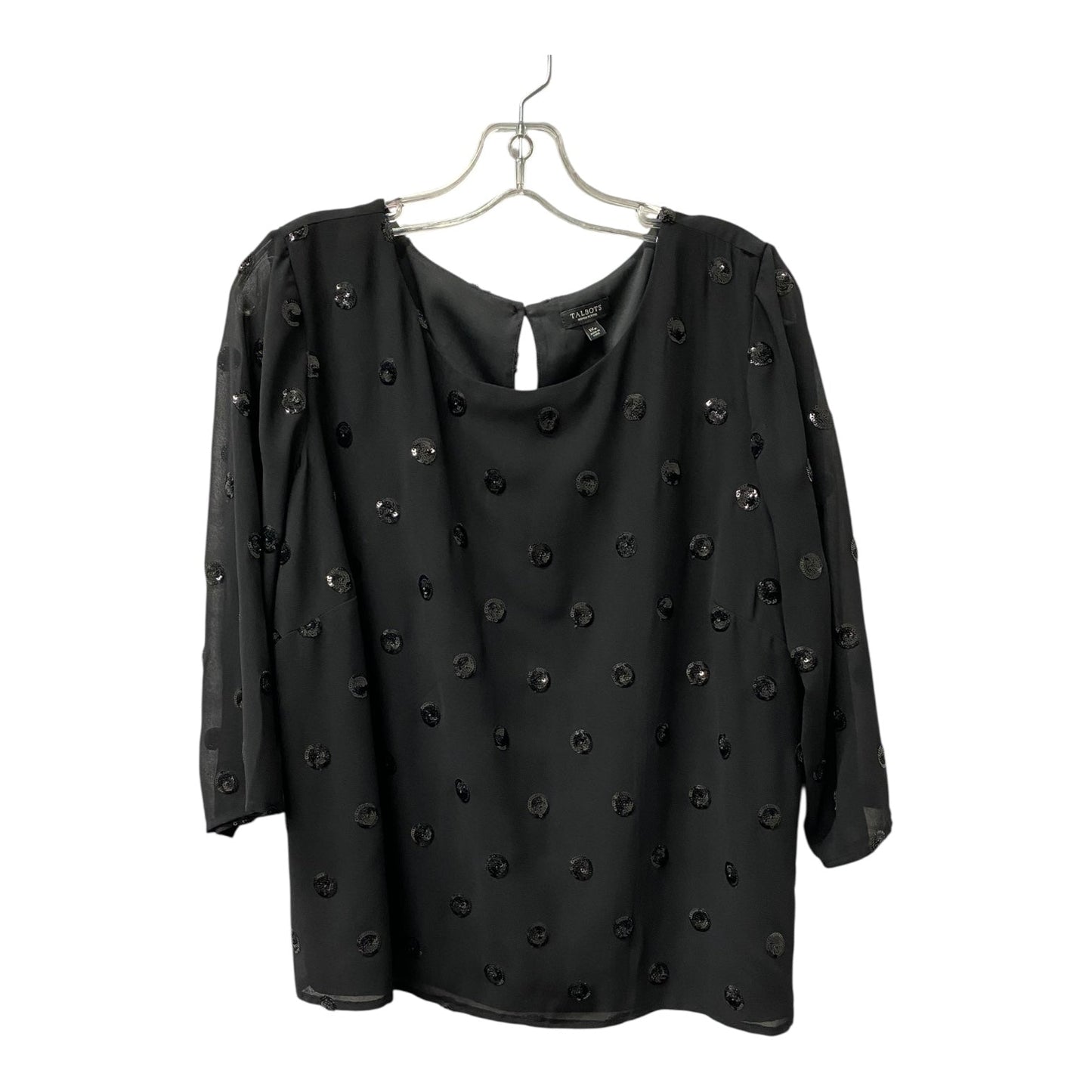 Top Ls By Talbots In Black, Size:1X