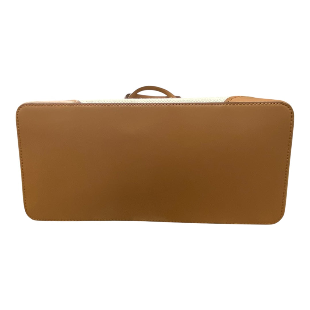 Handbag Designer By Michael Kors In Brown & Cream, Size:Large