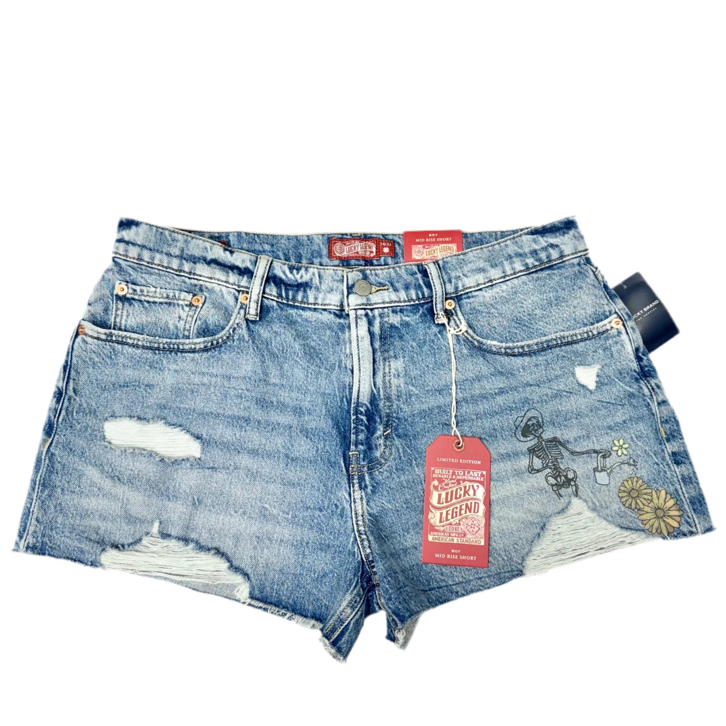 Shorts By Lucky Brand In Blue Denim, Size: 14