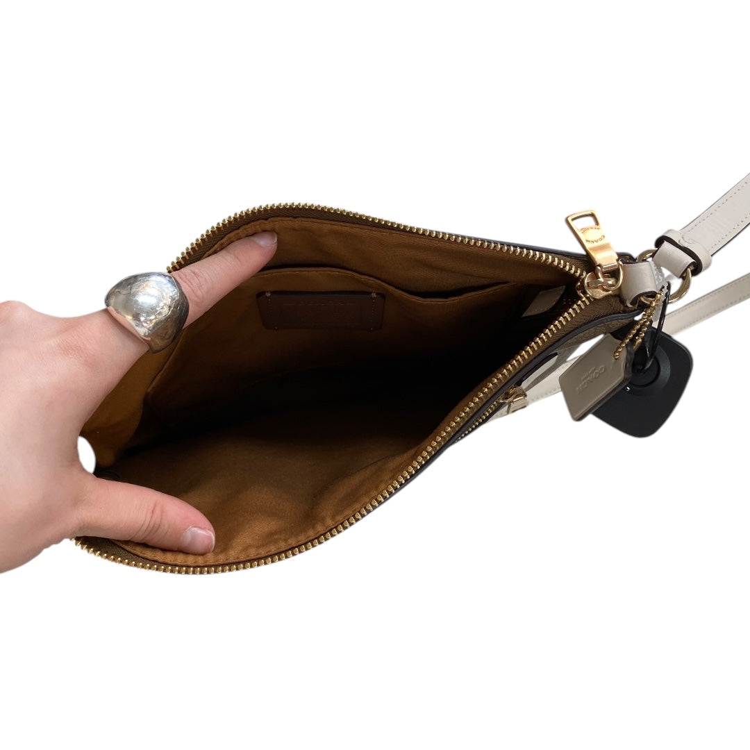 Handbag Designer By Coach In Cream, Size:Medium