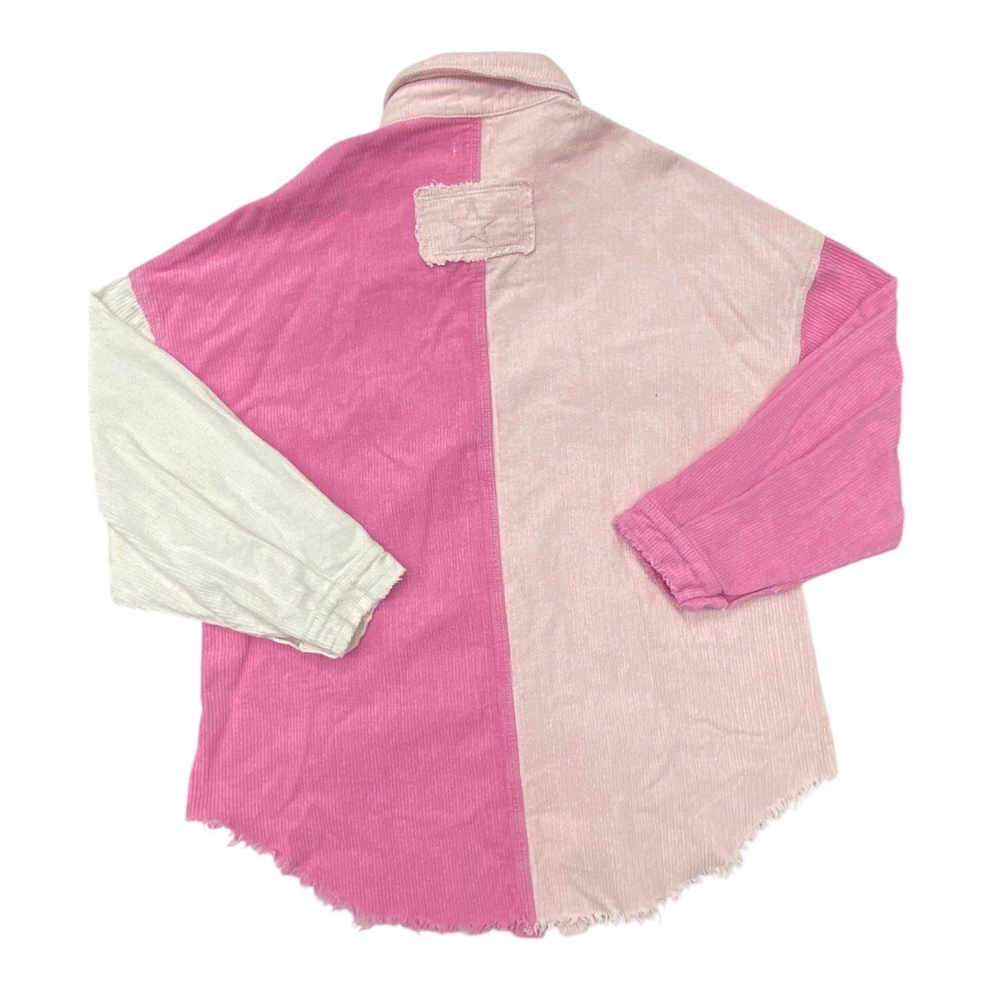 Jacket Shirt By Pol In Pink, Size:L