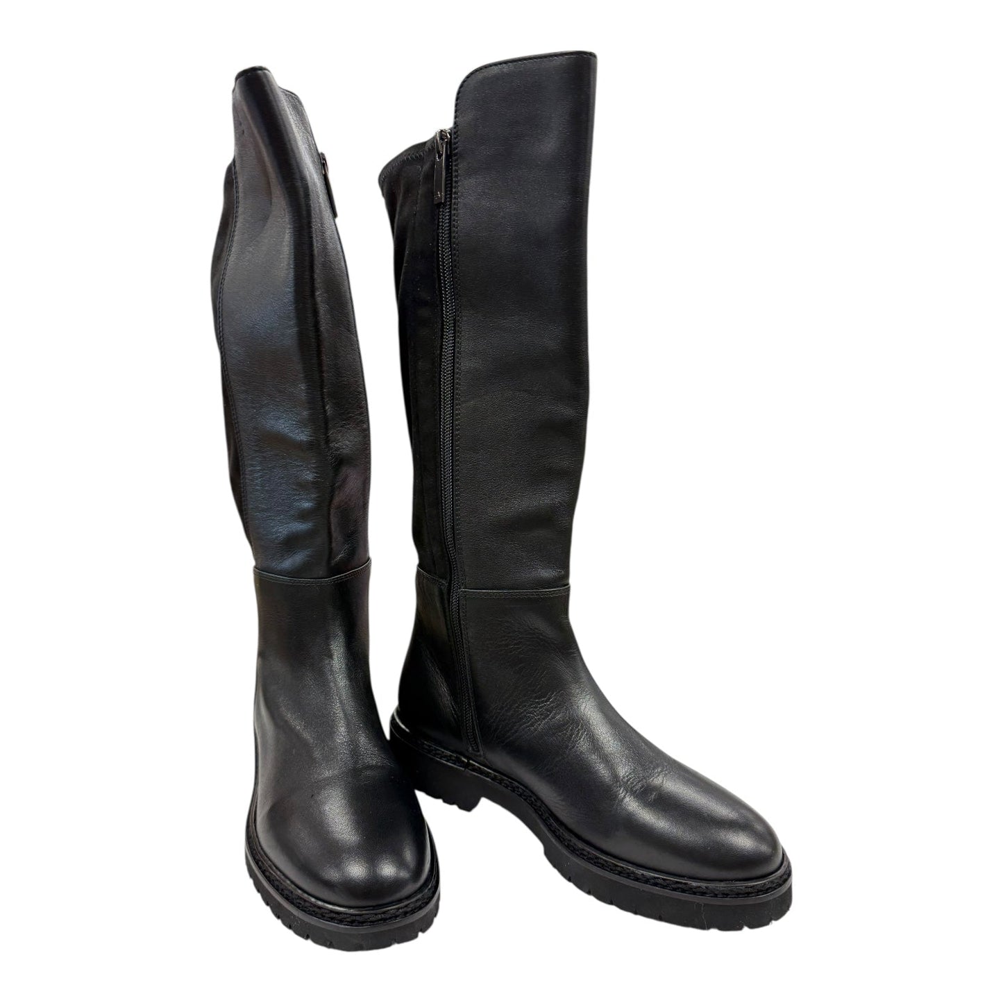 Boots Knee Flats By Aquatalia In Black, Size:6.5