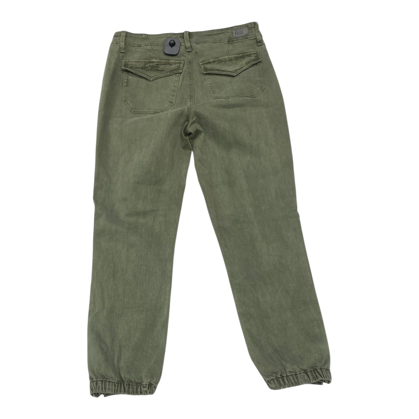 Jeans Straight By Paige In Green Denim, Size:6