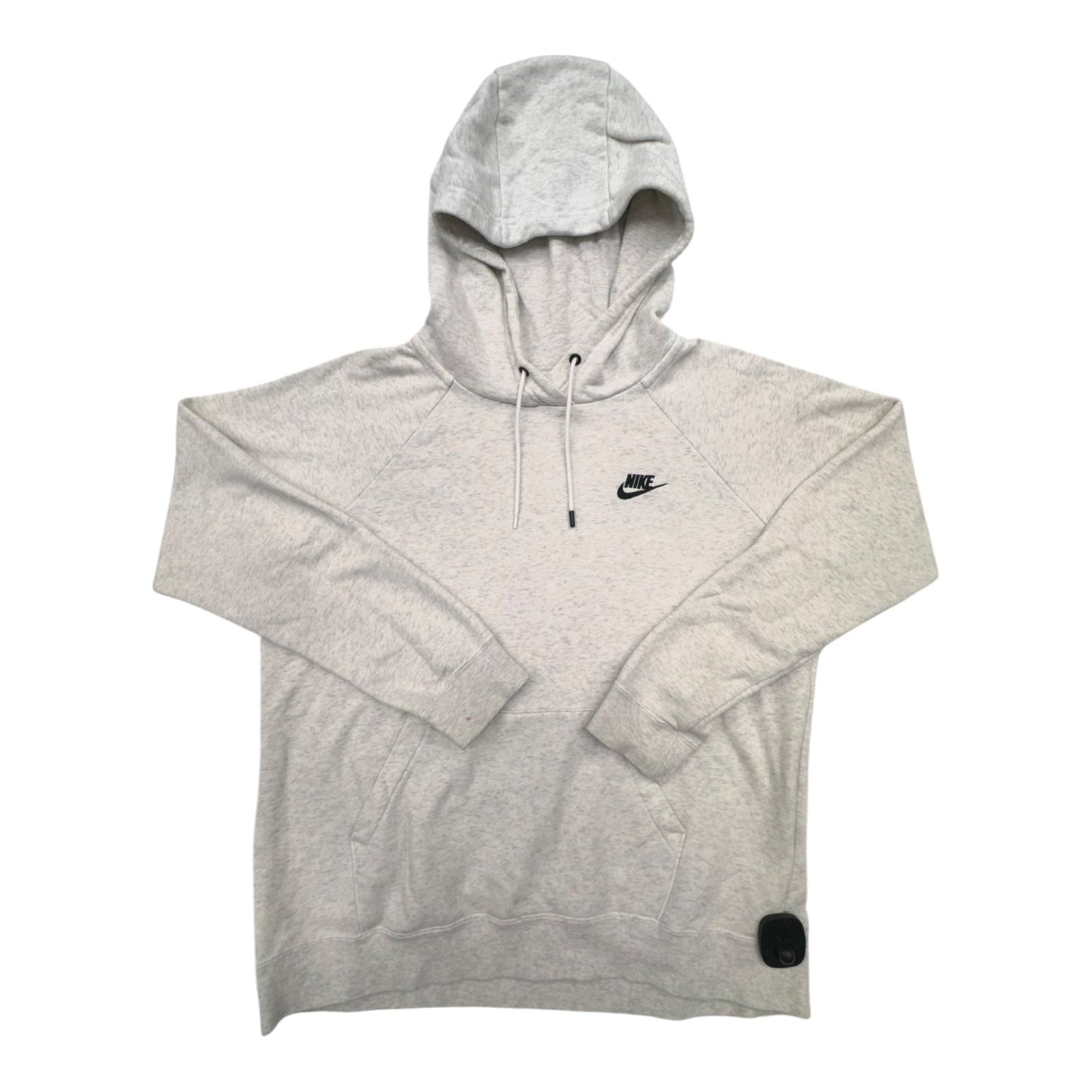Sweatshirt Hoodie By Nike In Light Grey & White, Size:L
