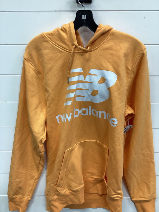 Athletic Sweatshirt Hoodie By New Balance In Orange, Size:L