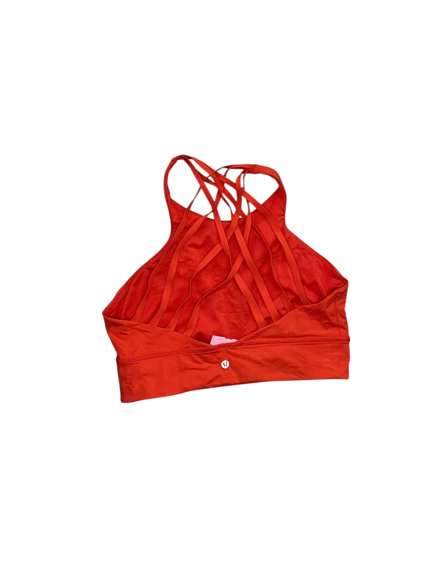 Athletic Bra By Lululemon In Orange, Size:L