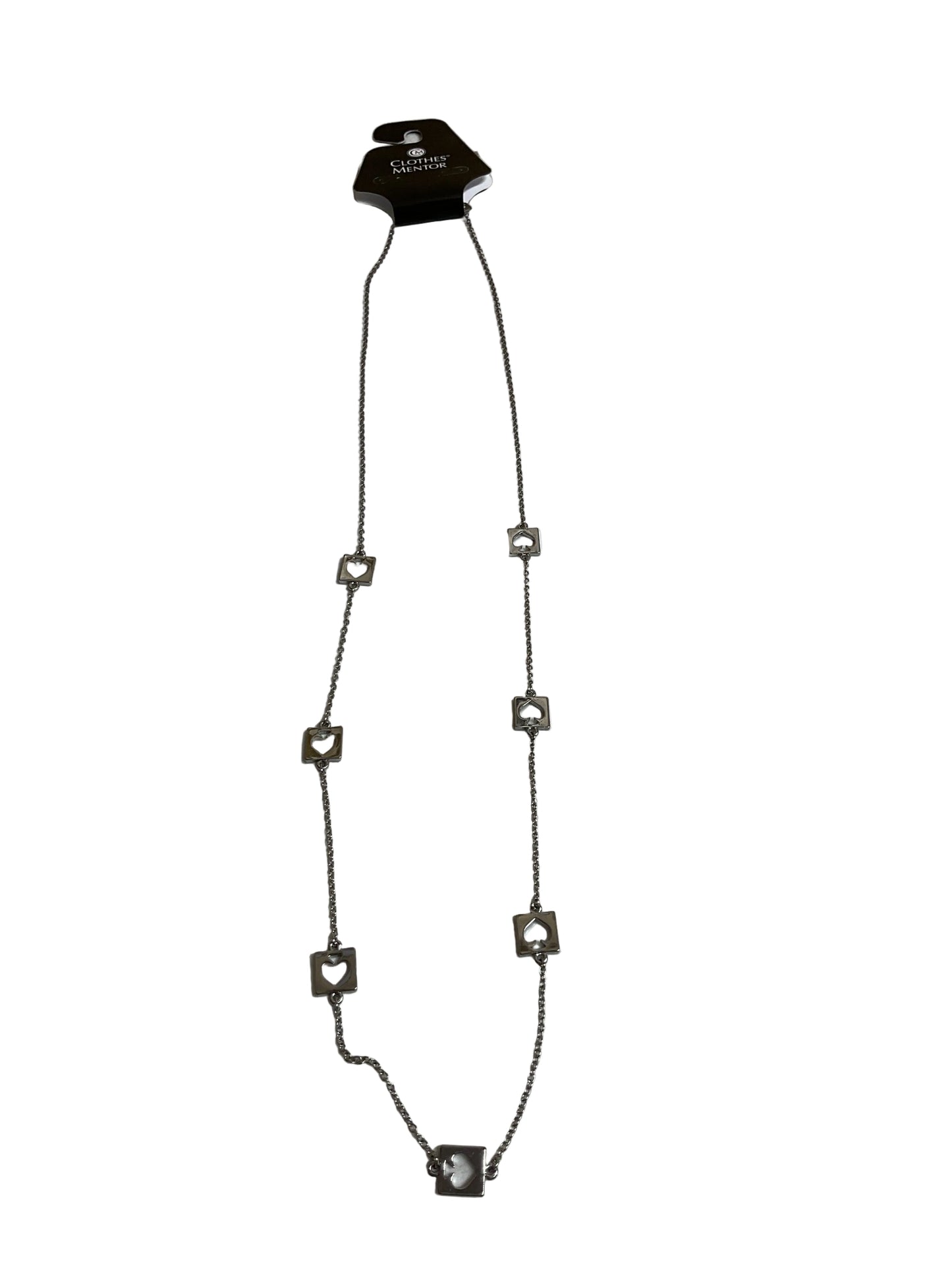 Necklace Designer By Kate Spade In Silver