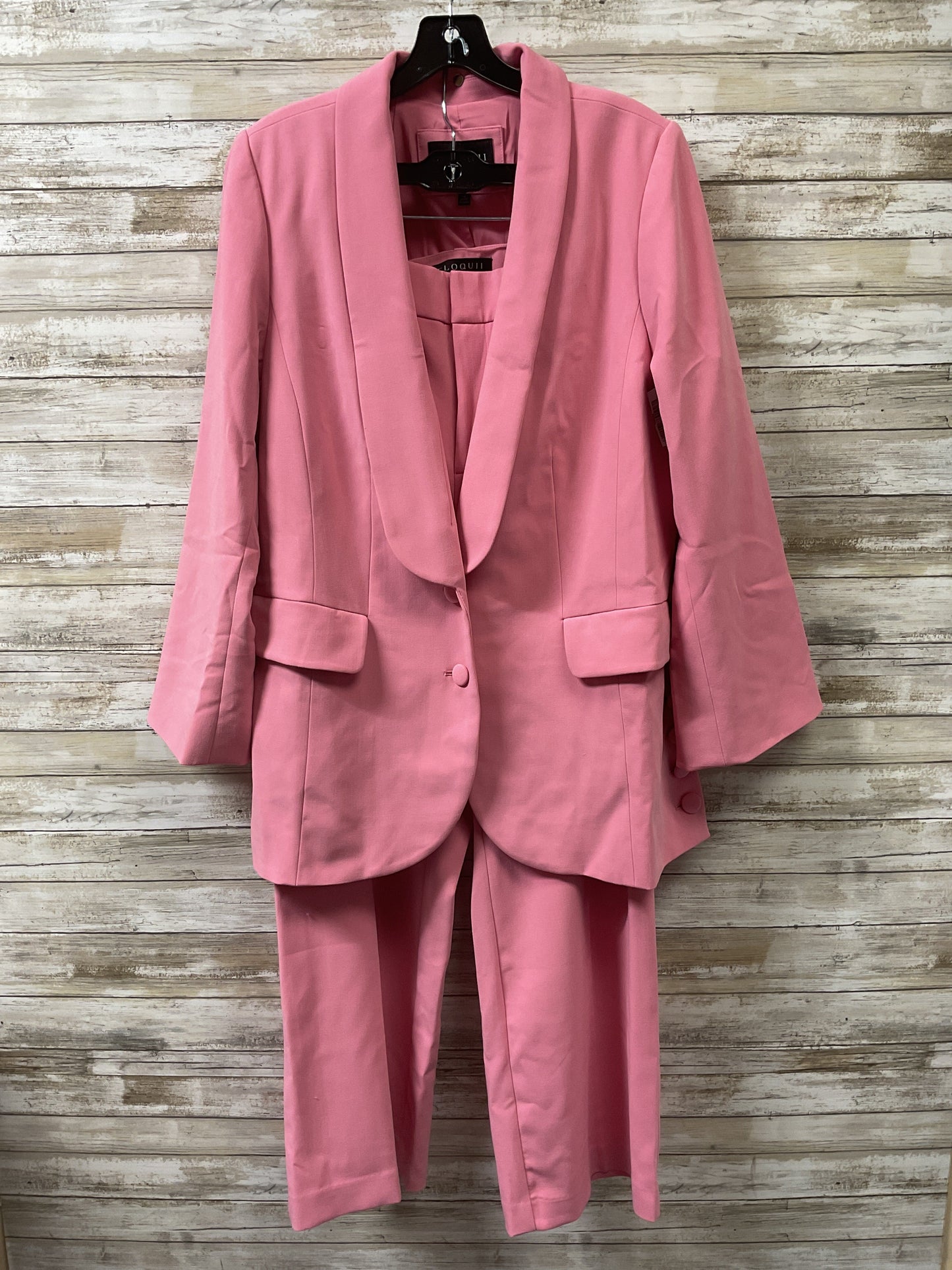 Pants Suit 2Pc By Eloquii In Pink, Size:14