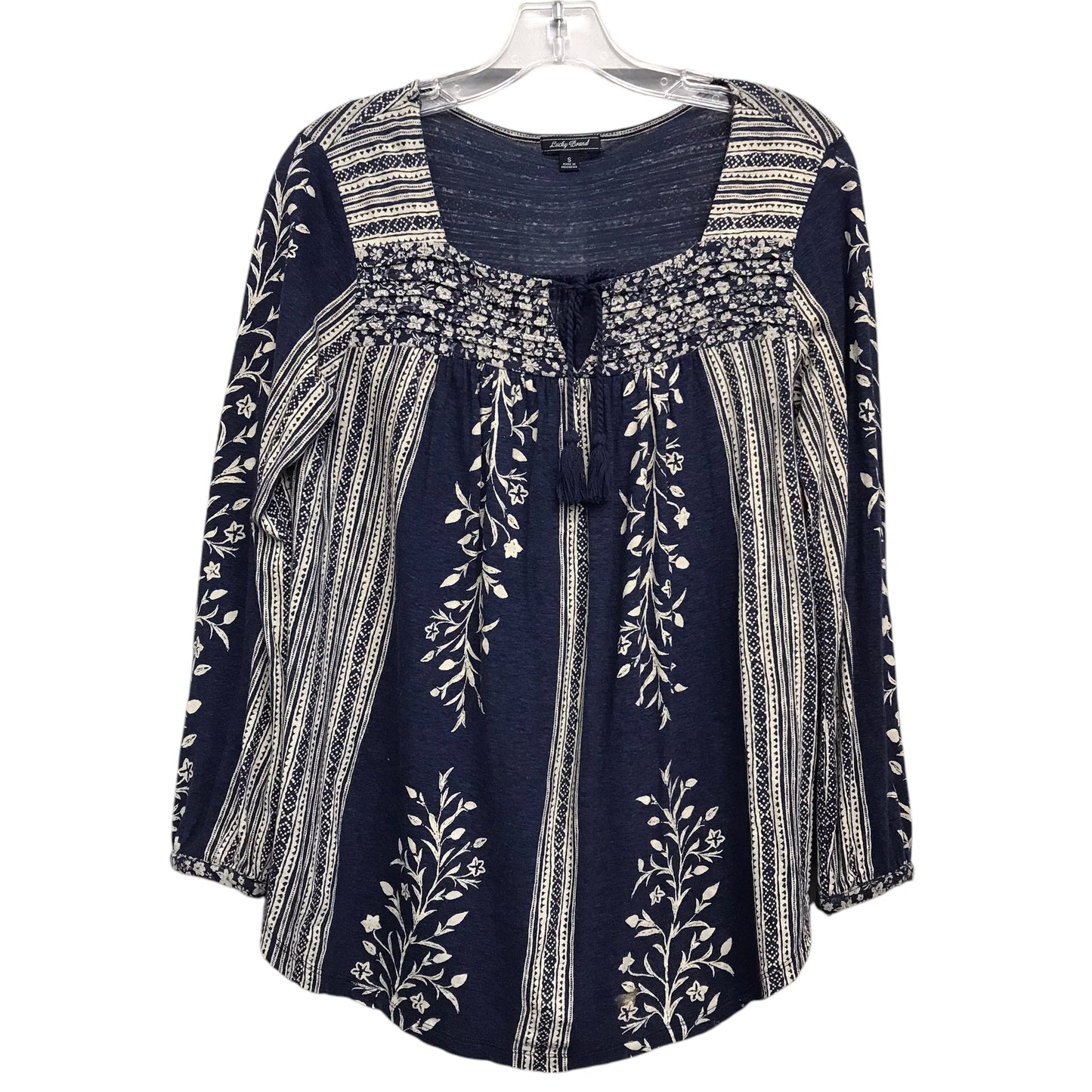 Top Ls By Lucky Brand In Blue & Cream, Size:S