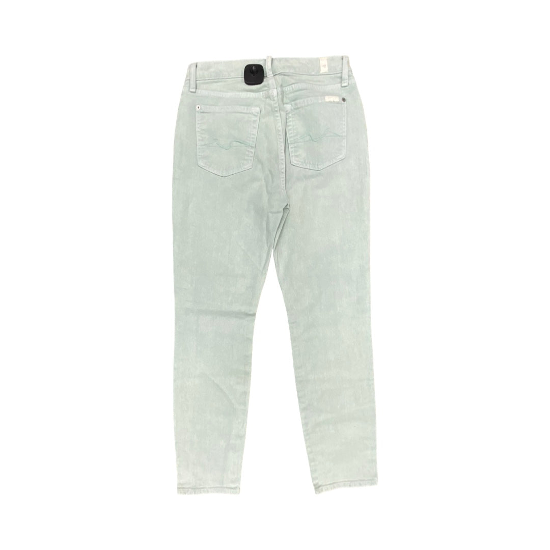 Jeans Straight By 7 For All Mankind In Blue Denim, Size:0