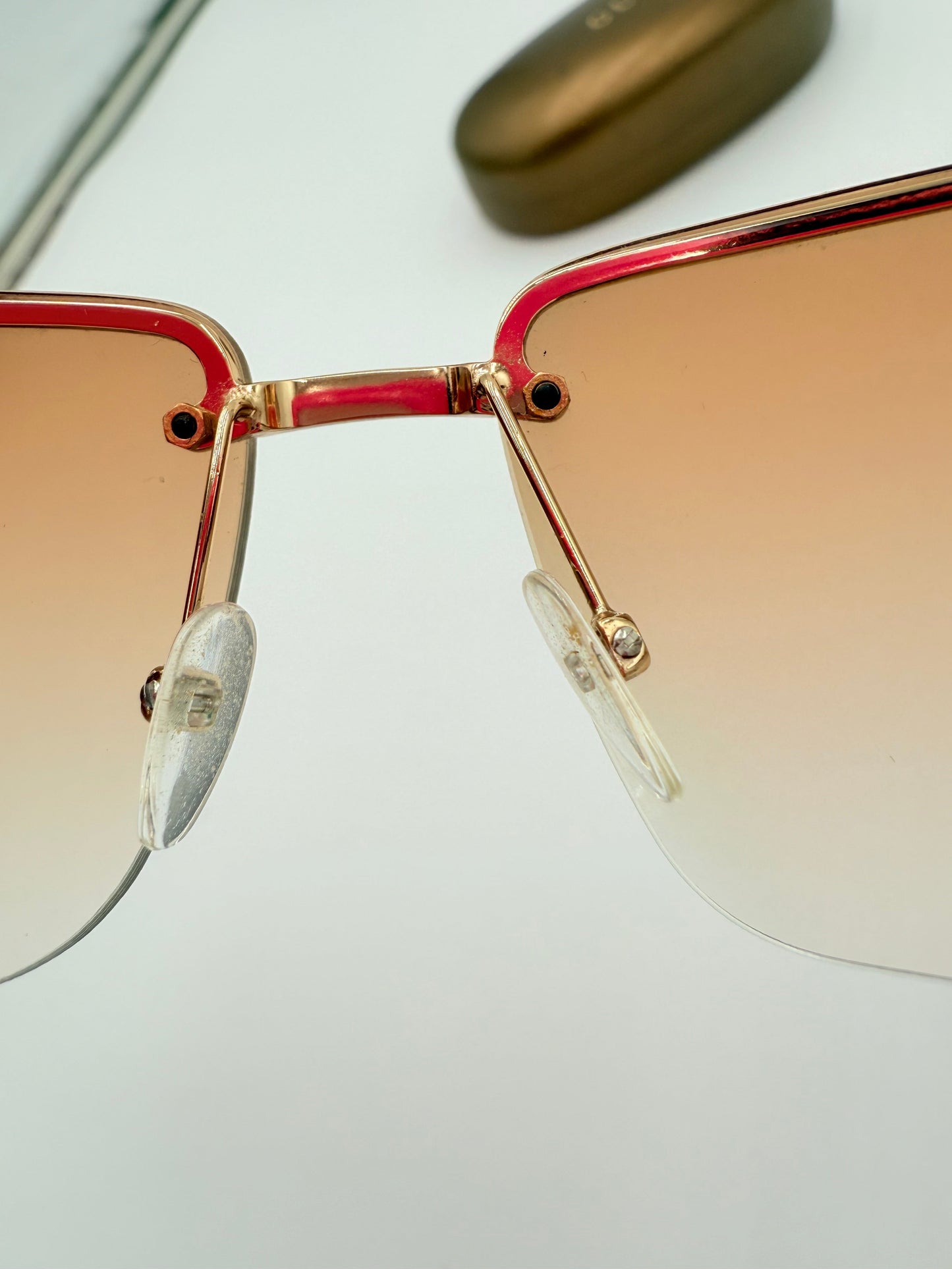Sunglasses Luxury Designer By Gucci In Brown