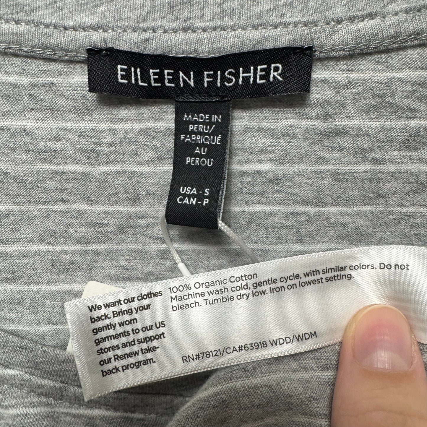 Top Sleeveless By Eileen Fisher In Striped Pattern, Size: S