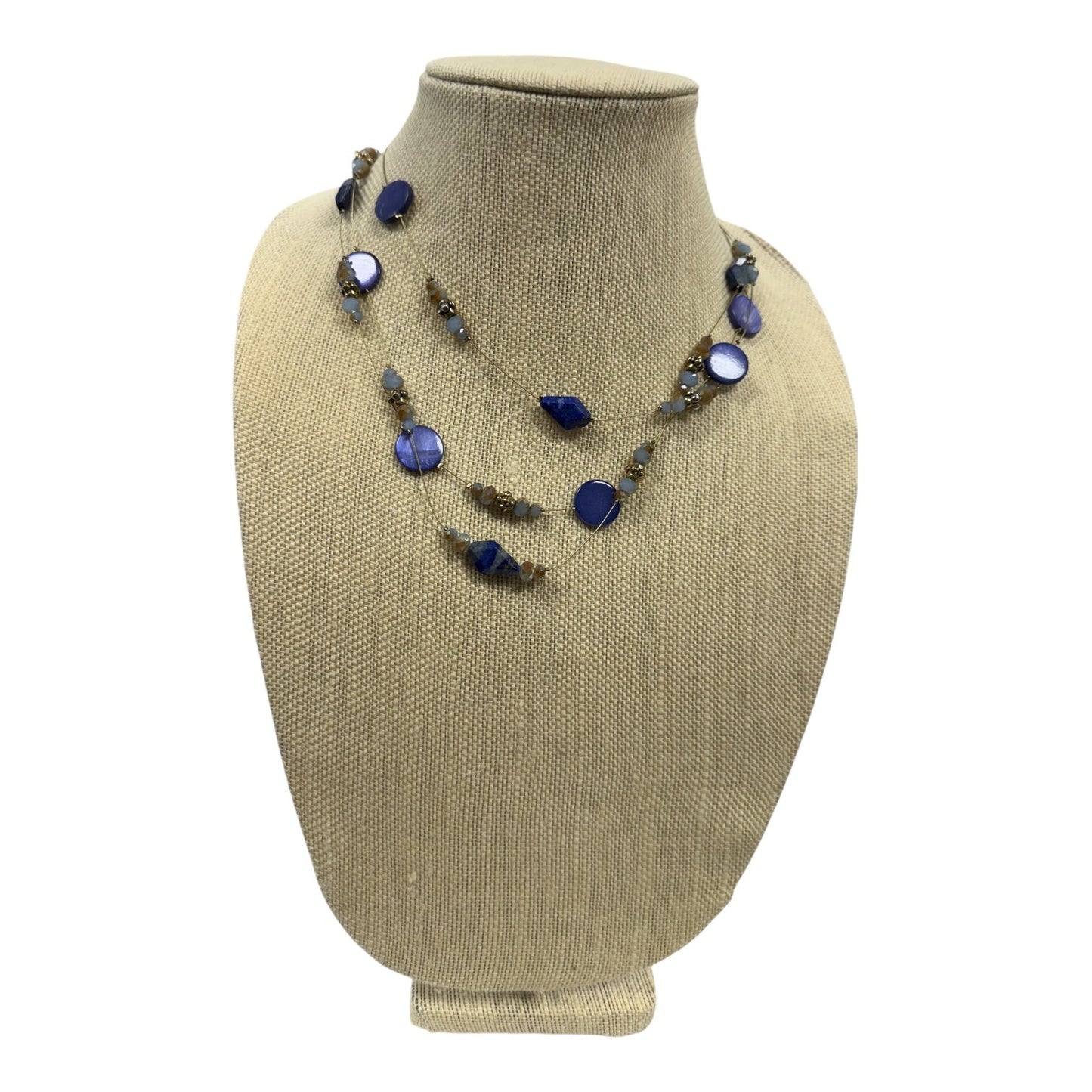 Necklace Lariat & Y-Drop In Blue