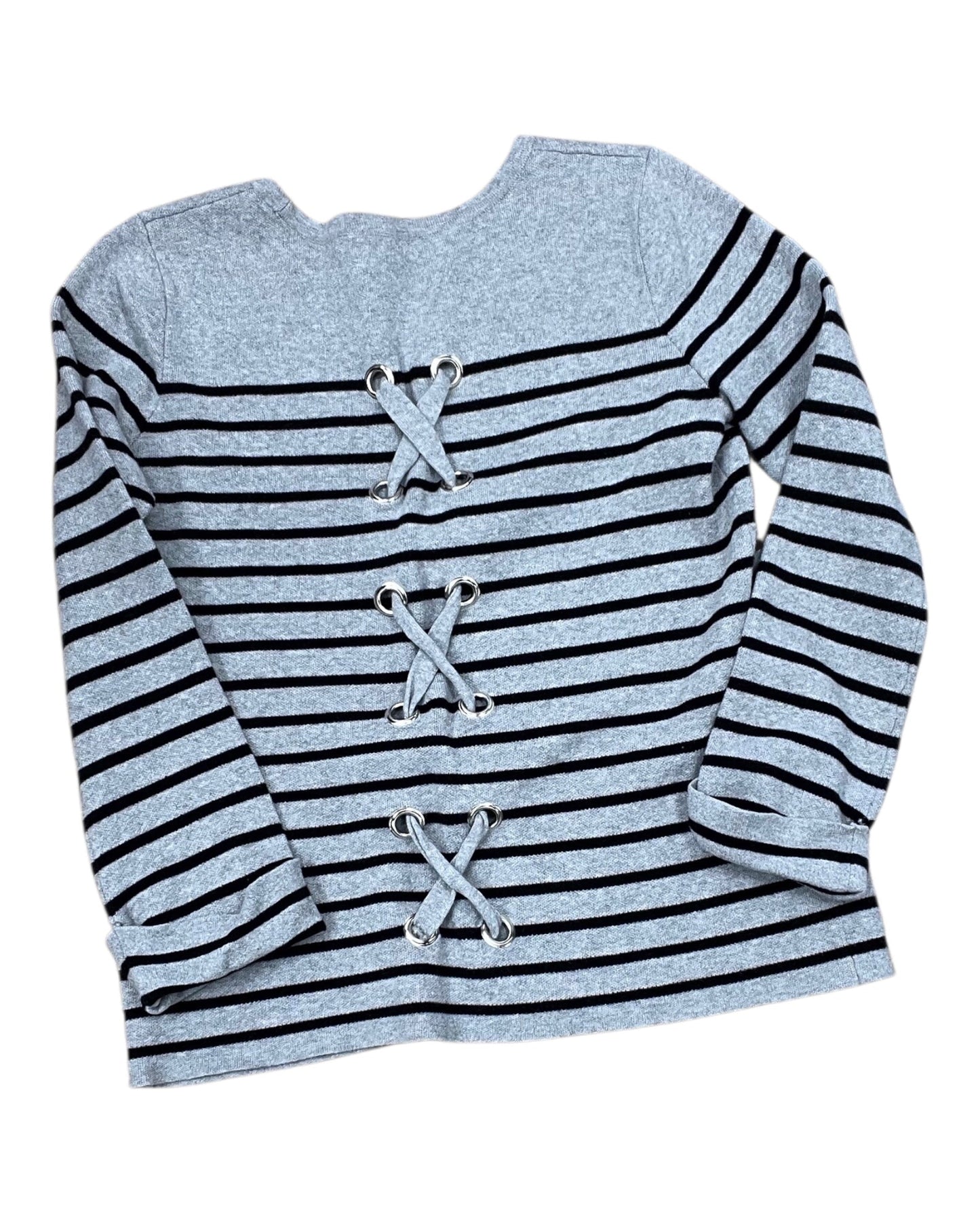 Tunic 3/4 Sleeve By Tribal In Black & Grey, Size:M