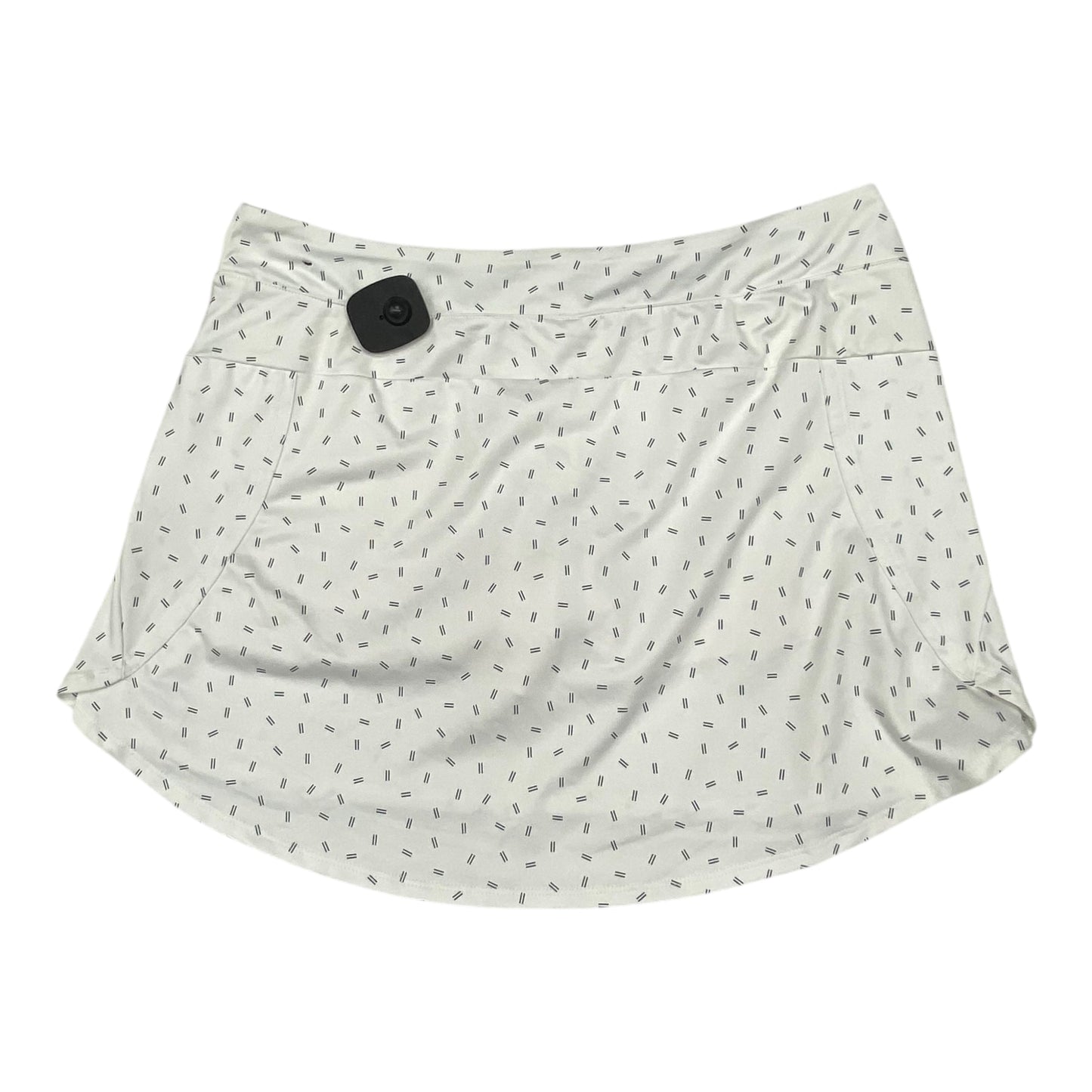 Athletic Skort By Nike In Black & White, Size:Xl