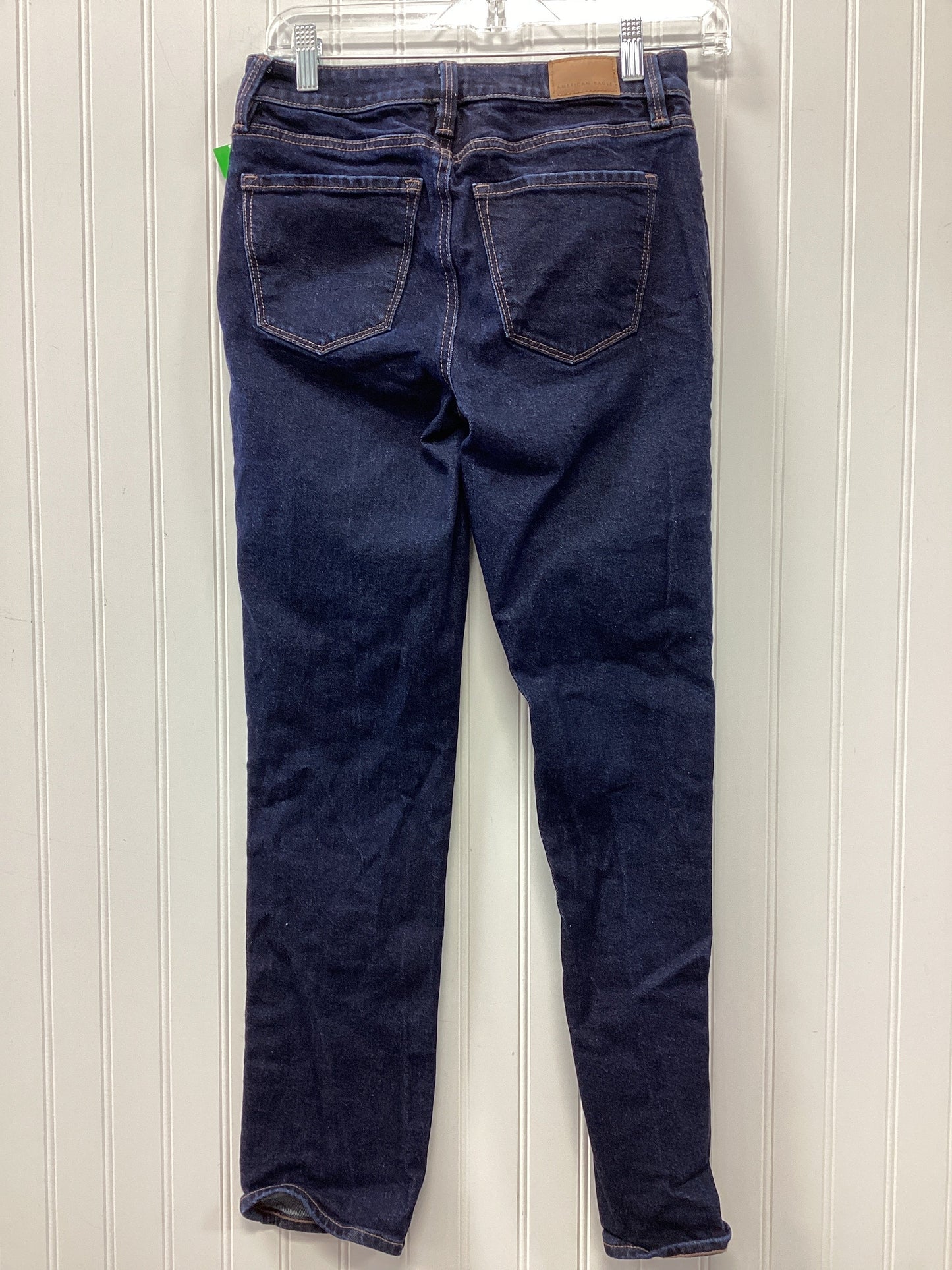 Jeans Skinny By American Eagle In Blue Denim, Size:0