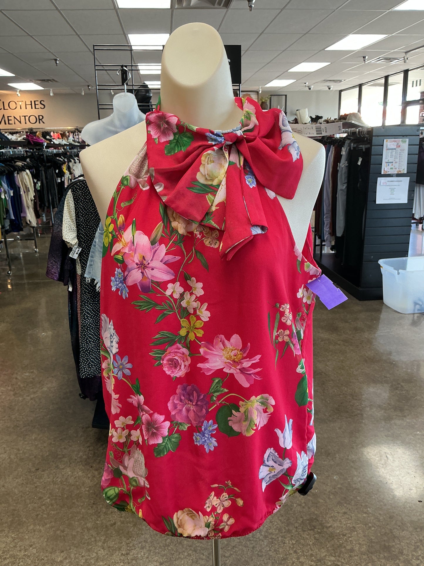 Top Sleeveless By New York And Co In Red, Size:M