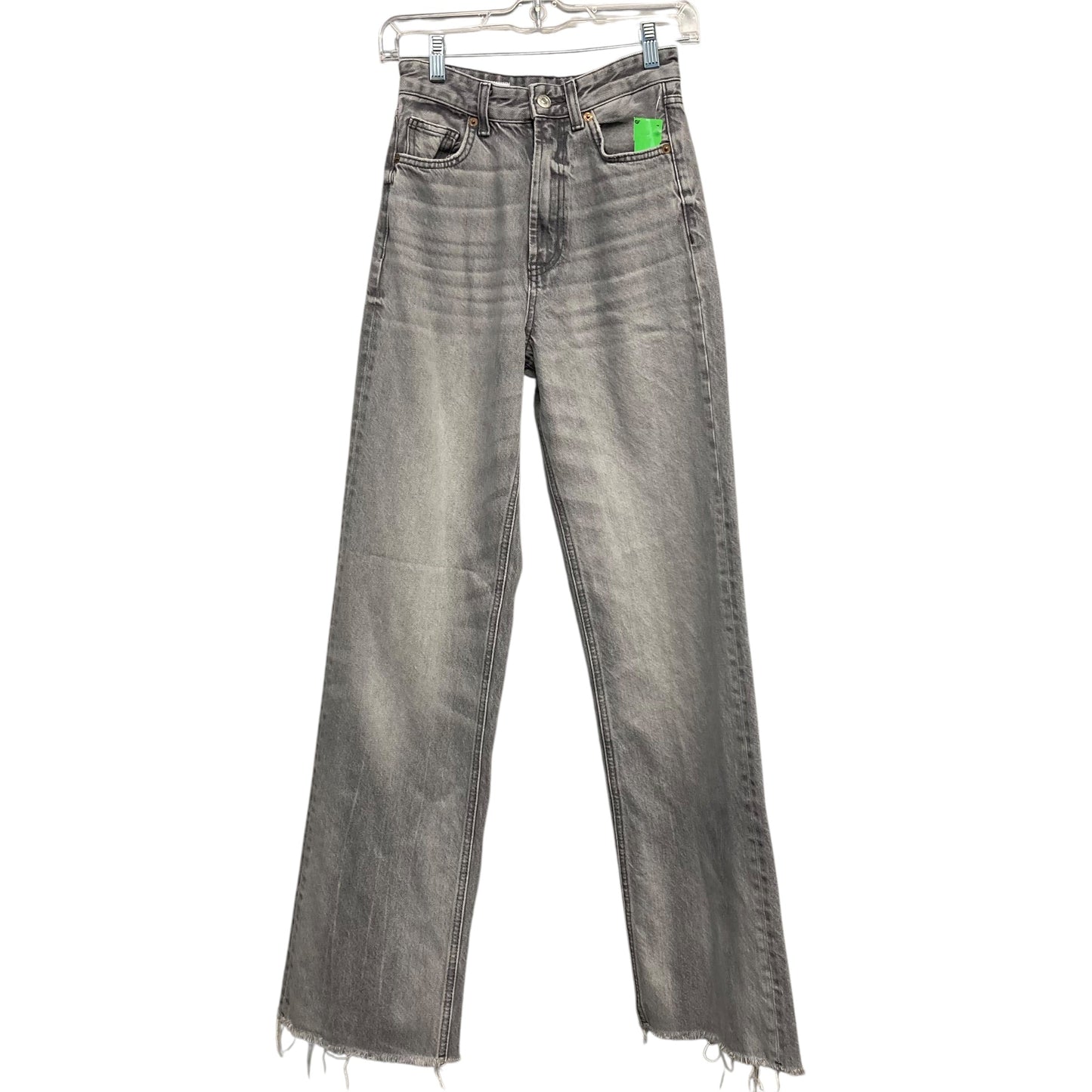 Jeans Wide Leg By Zara In Grey Denim, Size:2