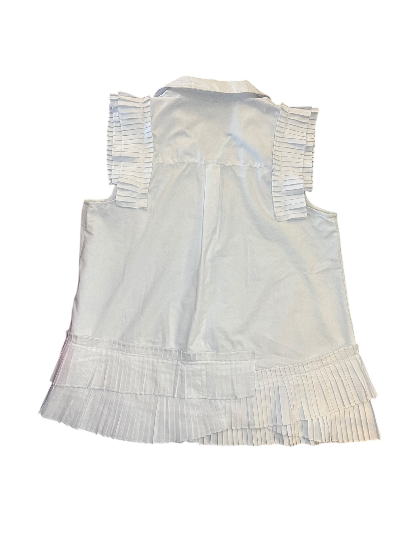 Blouse Sleeveless By Anthropologie In White, Size:L