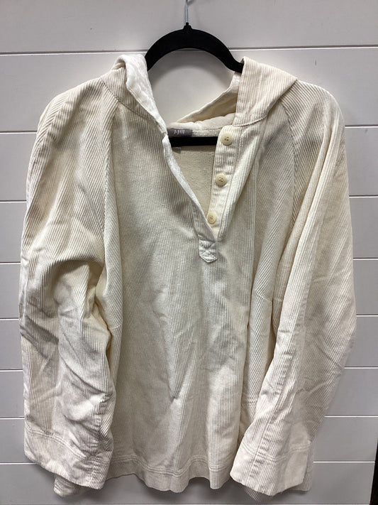 Jacket Shirt By J. Jill In Cream, Size:4X
