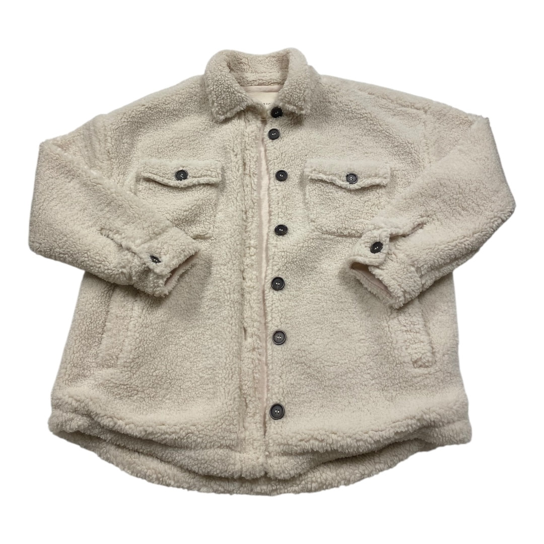 Jacket Faux Fur & Sherpa By Thread And Supply In Cream, Size:S