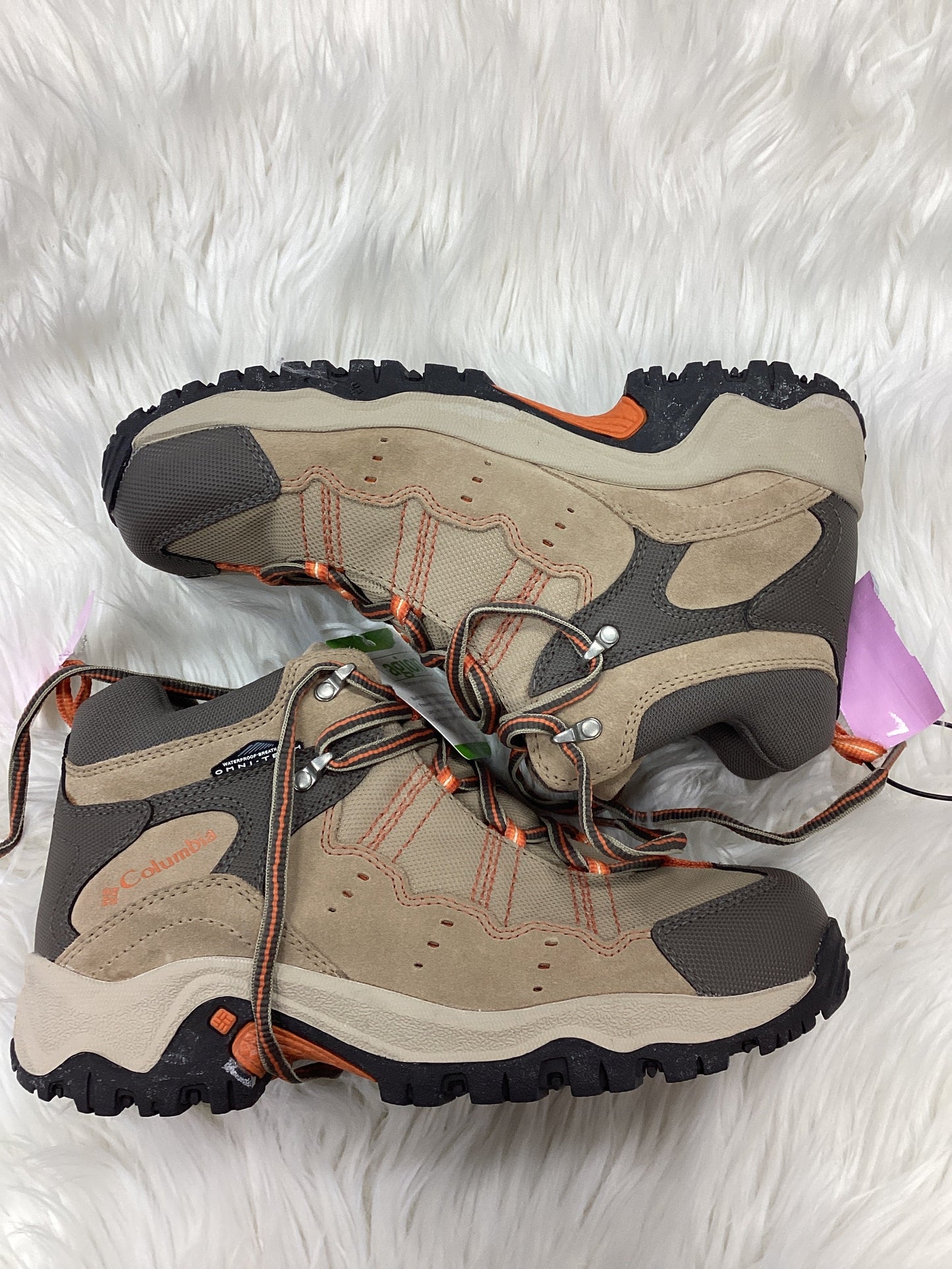 Boots Hiking By Columbia In Tan, Size:7