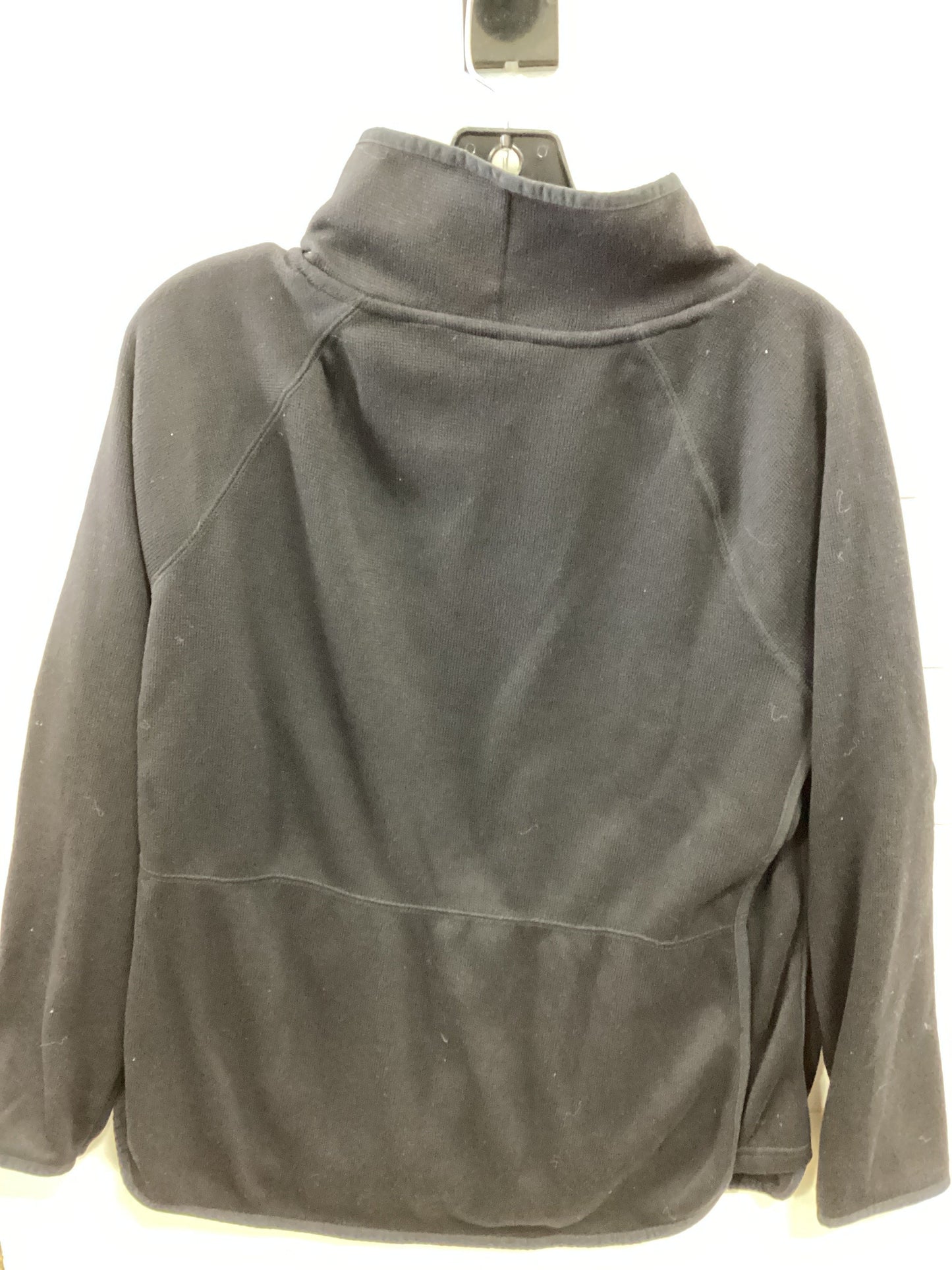 Athletic Top Ls Collar By Tek Gear In Black, Size:L