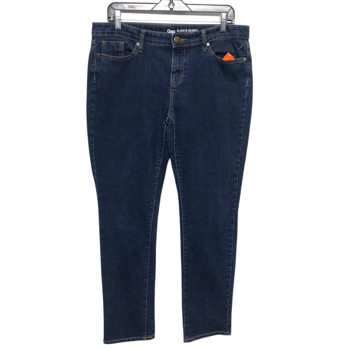 Jeans Skinny By Gap In Blue Denim, Size:10