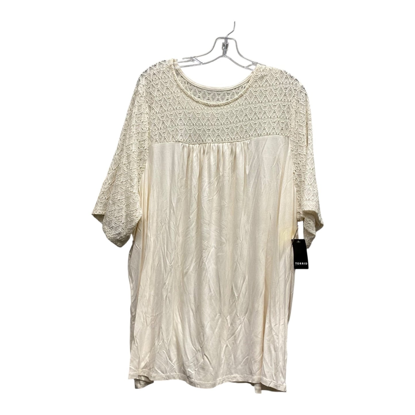 Top Ss Basic By Torrid In Cream, Size:4X