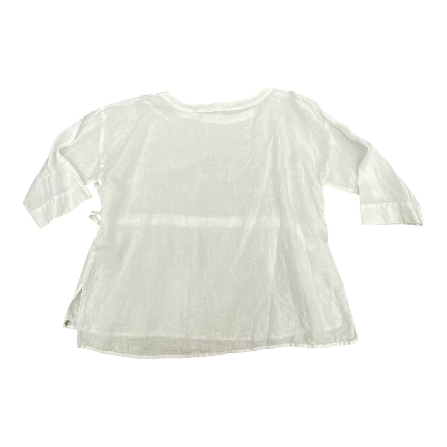 Top Ls Designer By Eileen Fisher In White, Size:L