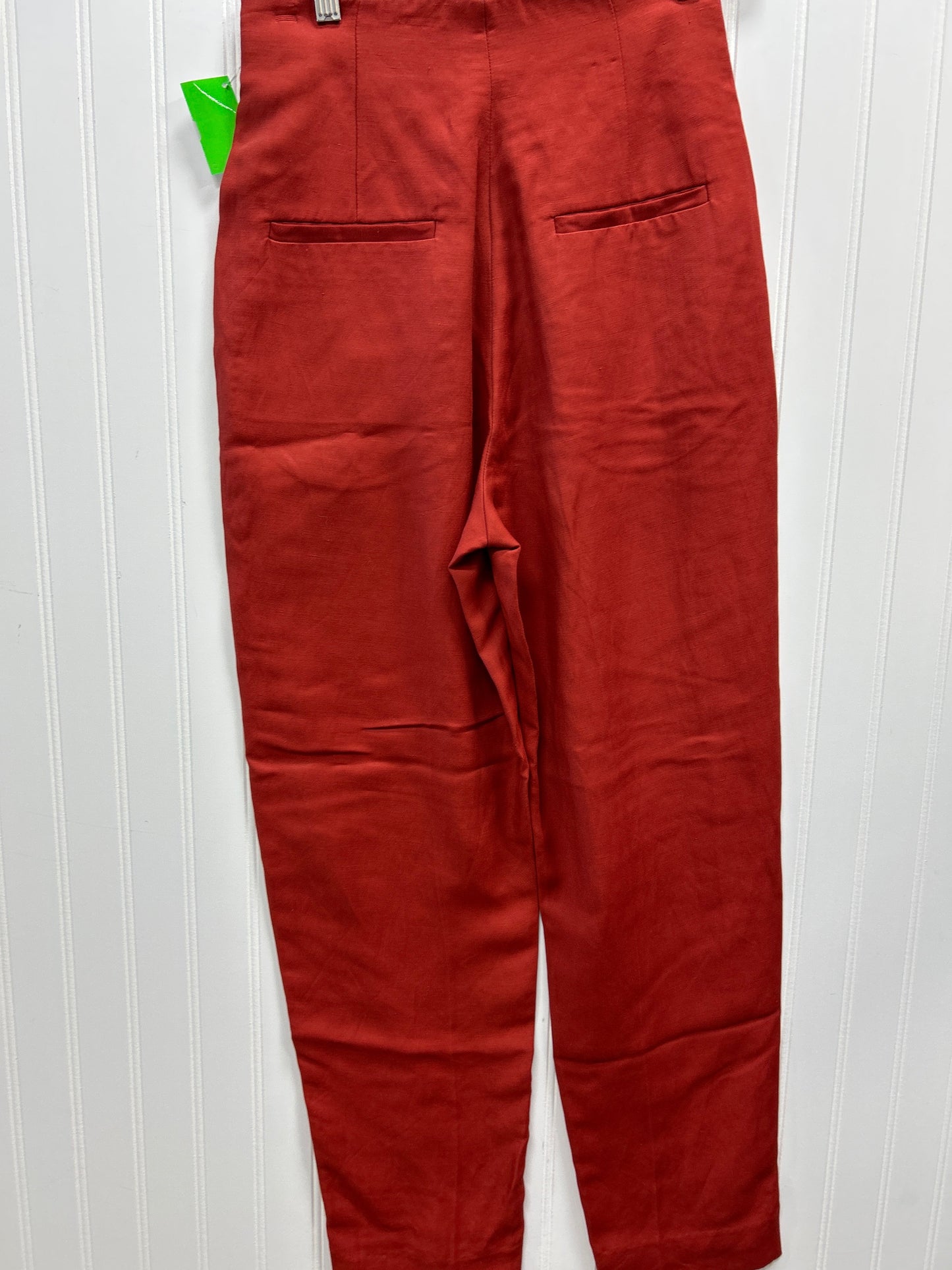 Pants Designer By Sandro In Red, Size:2
