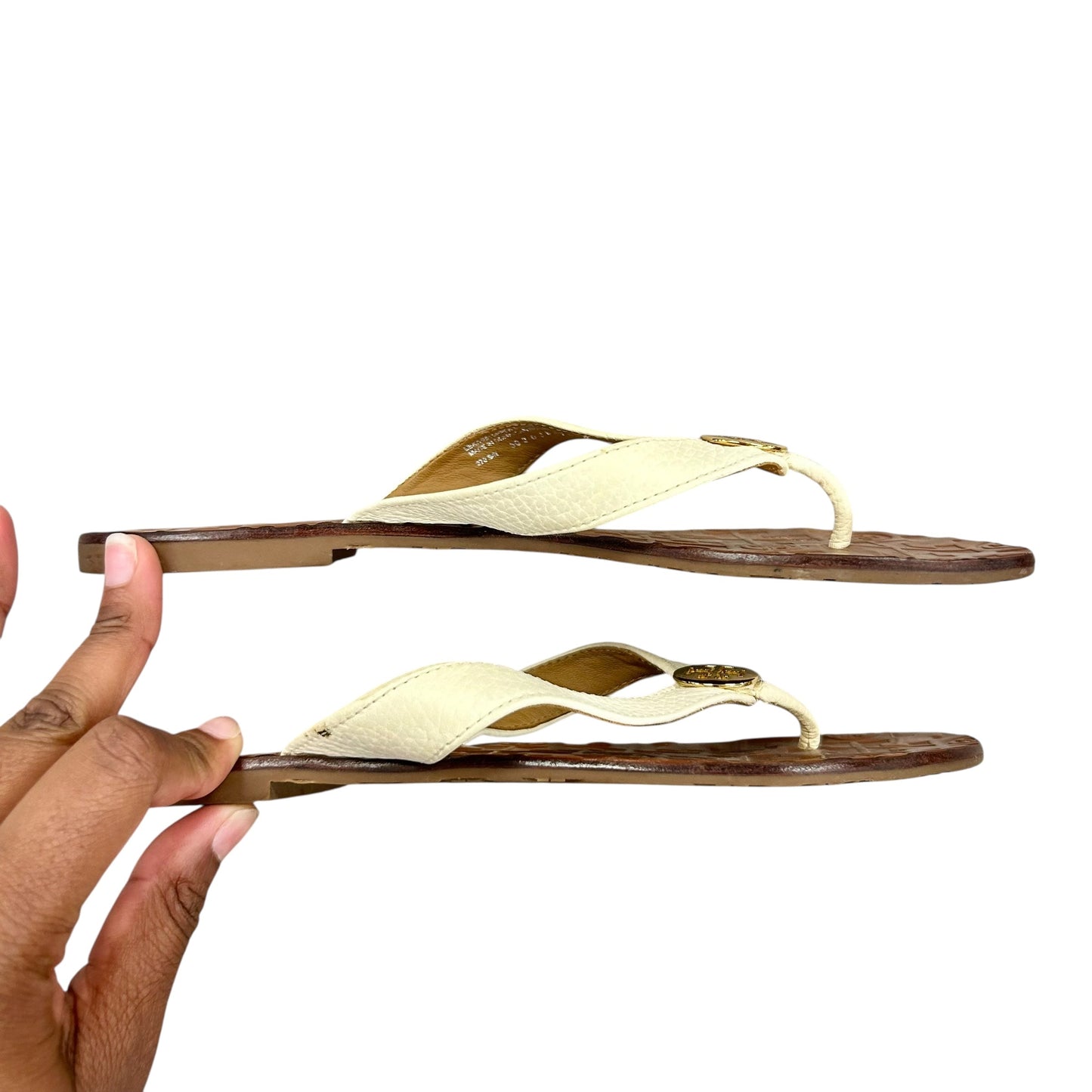 Sandals Designer By Tory Burch In Cream, Size: 7