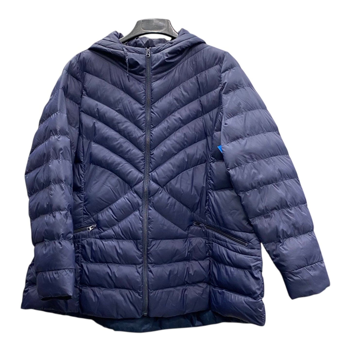 Coat Puffer & Quilted By Lane Bryant In Navy, Size:1X