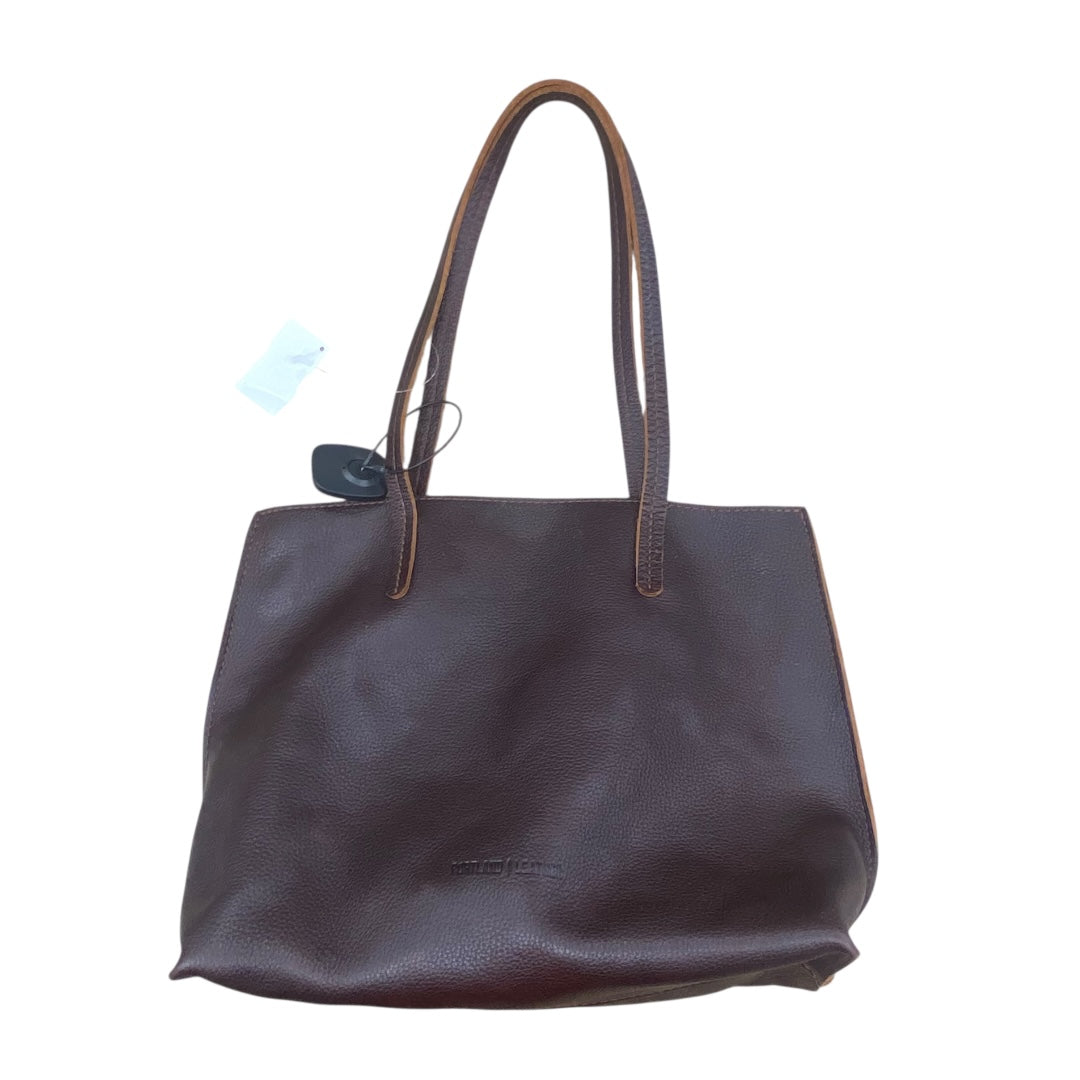 Handbag Leather By Portland Leather In Brown, Size:Medium