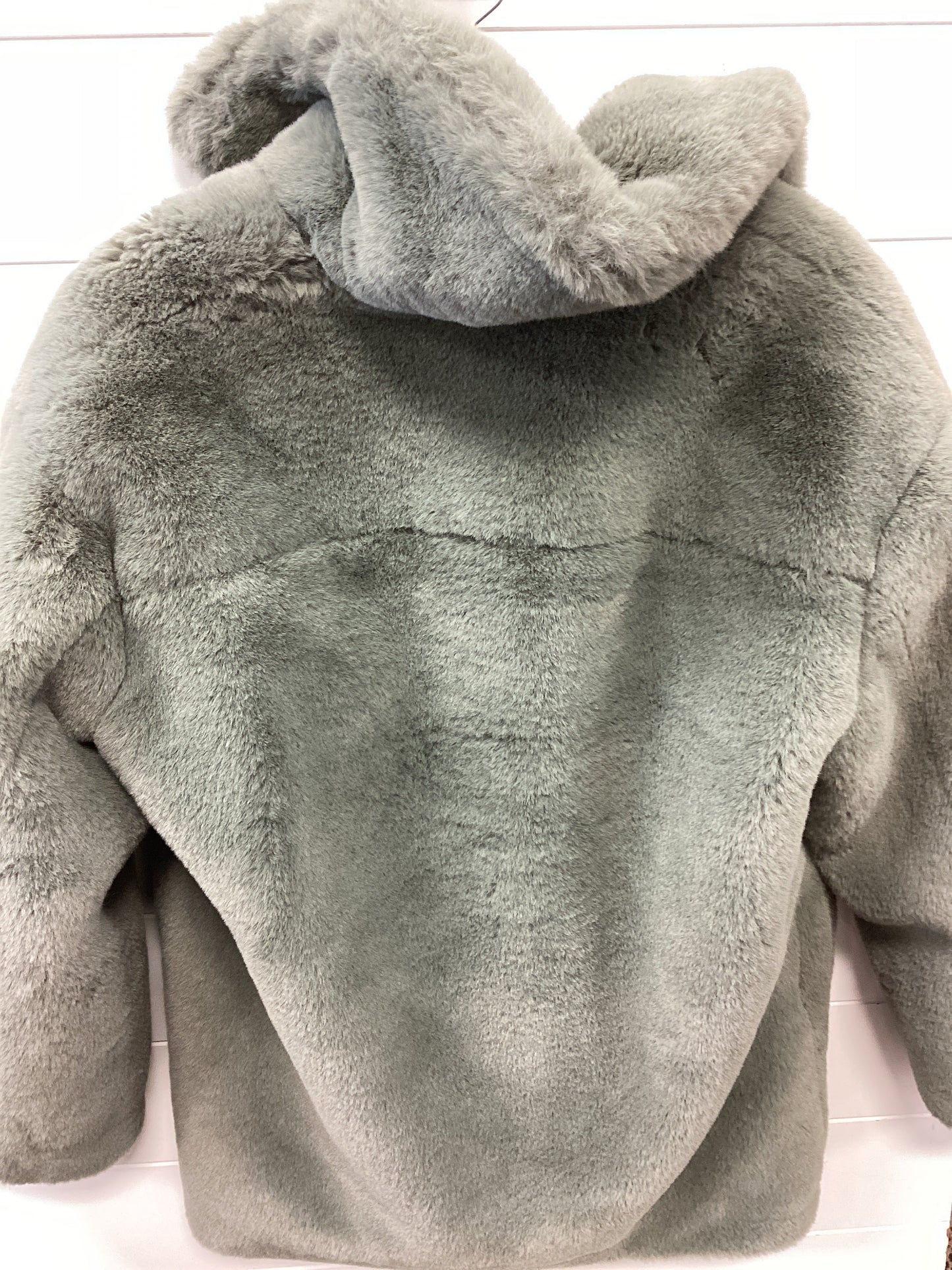 Jacket Faux Fur & Sherpa By H&M In Green, Size:2