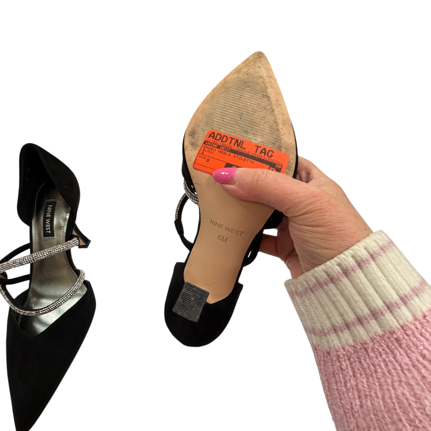 Shoes Heels Stiletto By Nine West In Black, Size:8