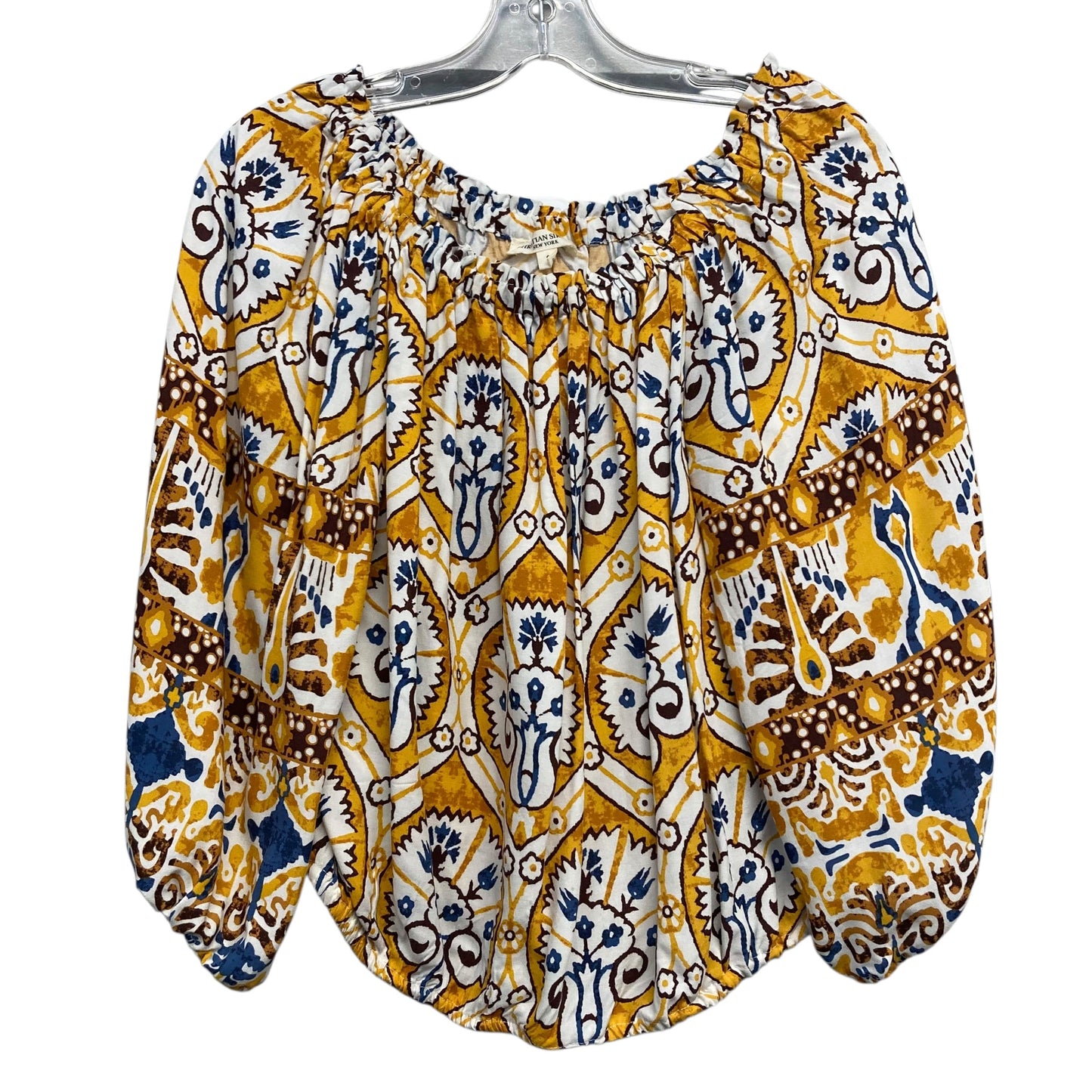 Top 3/4 Sleeve By Christian Siriano In Yellow, Size:S