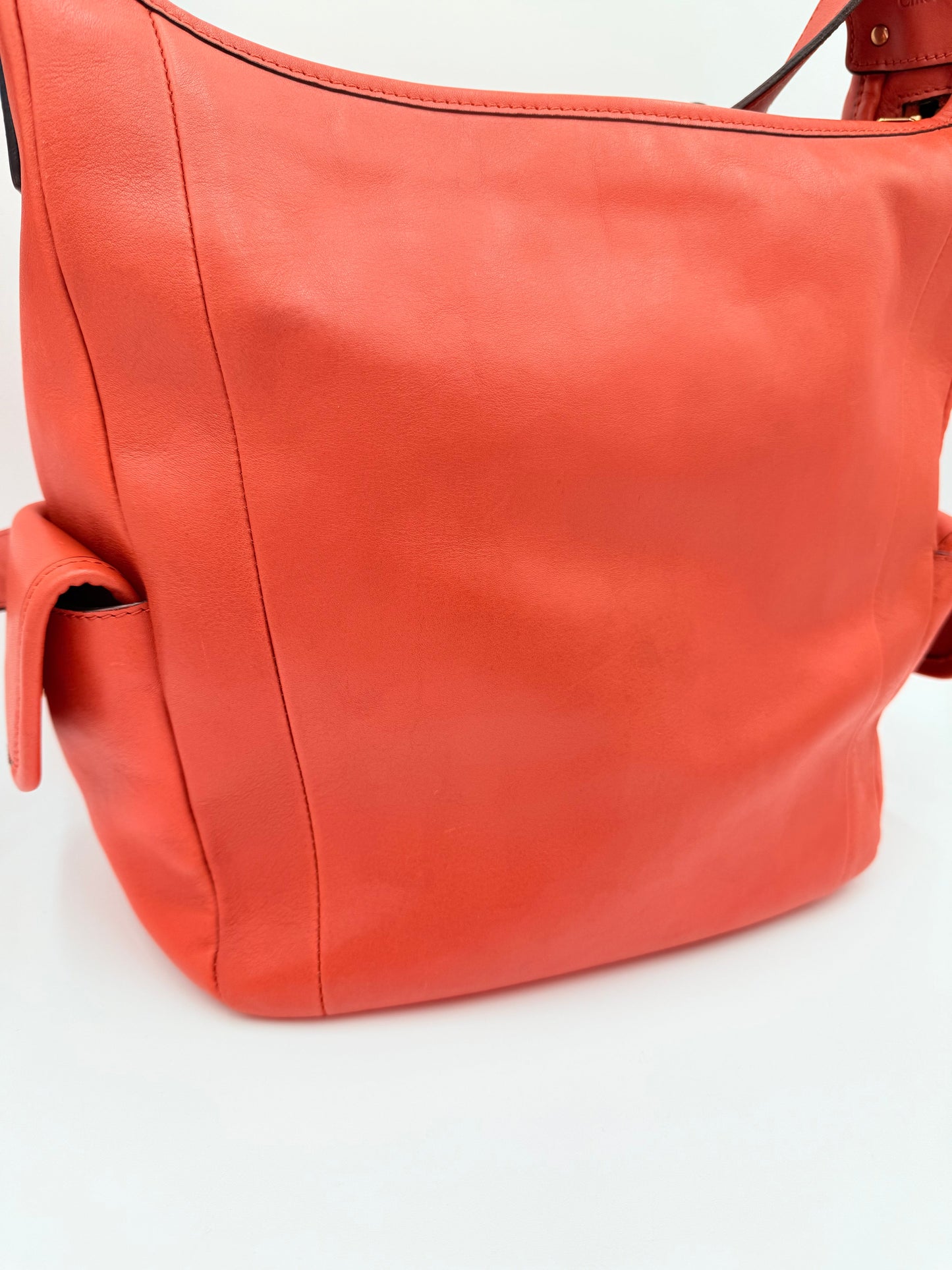 Handbag Luxury Designer By Chloe In Orange, Size:Large