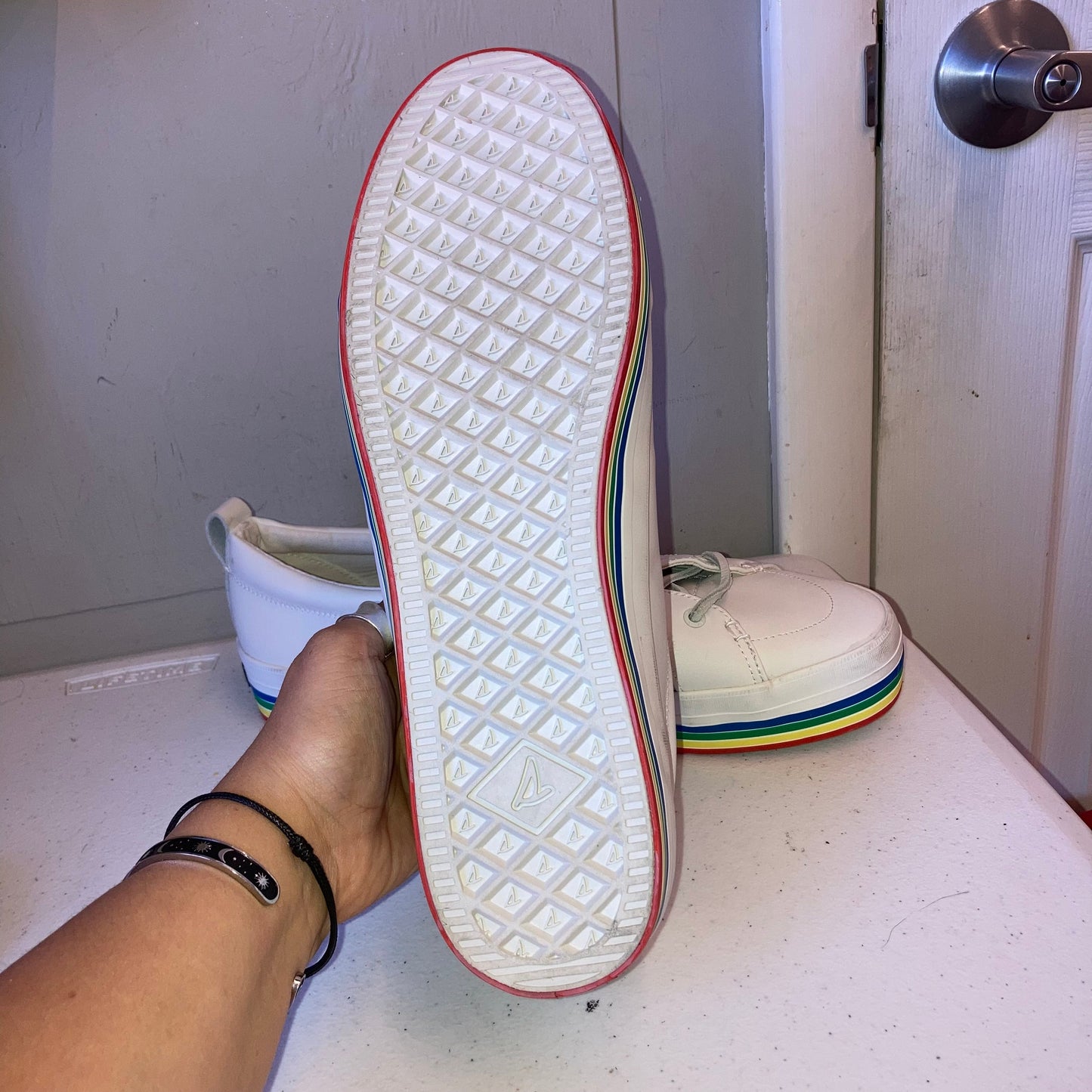 Shoes Flats By Sperry In White, Size:12
