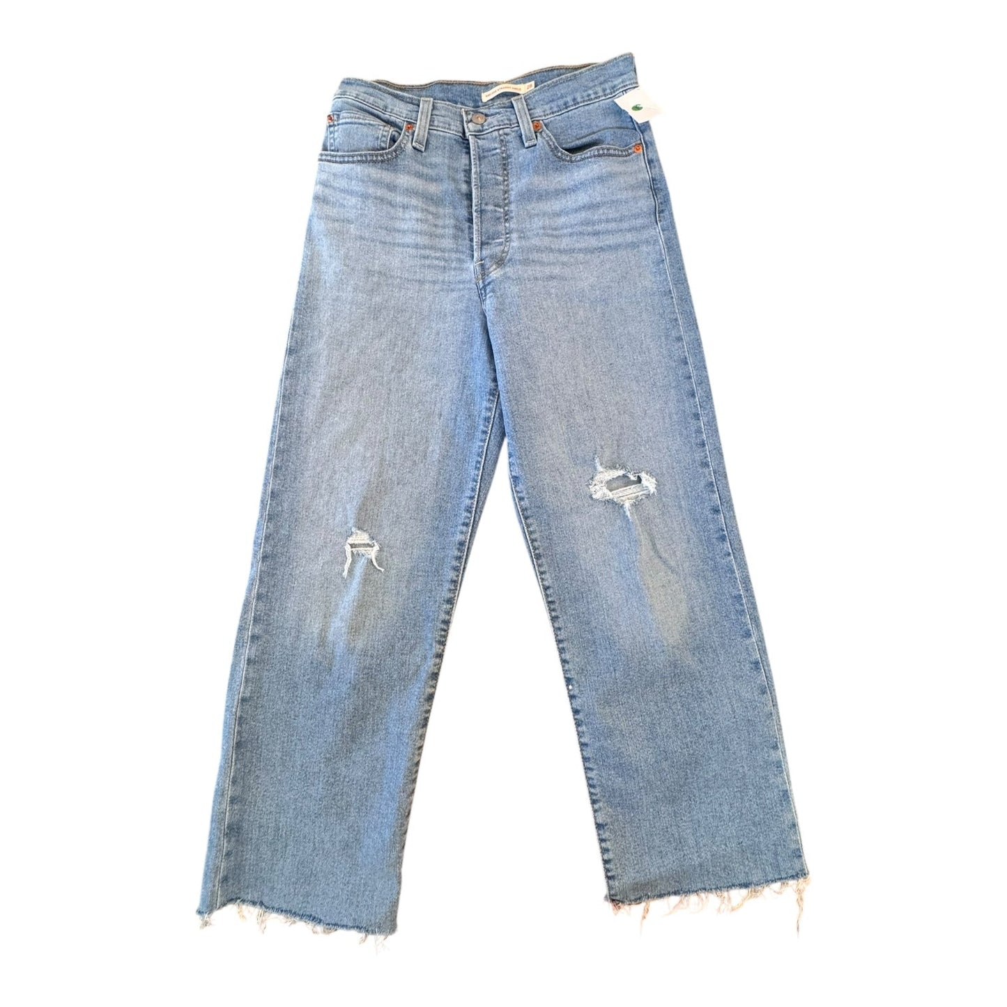 Jeans Straight By Levis In Blue Denim, Size:6