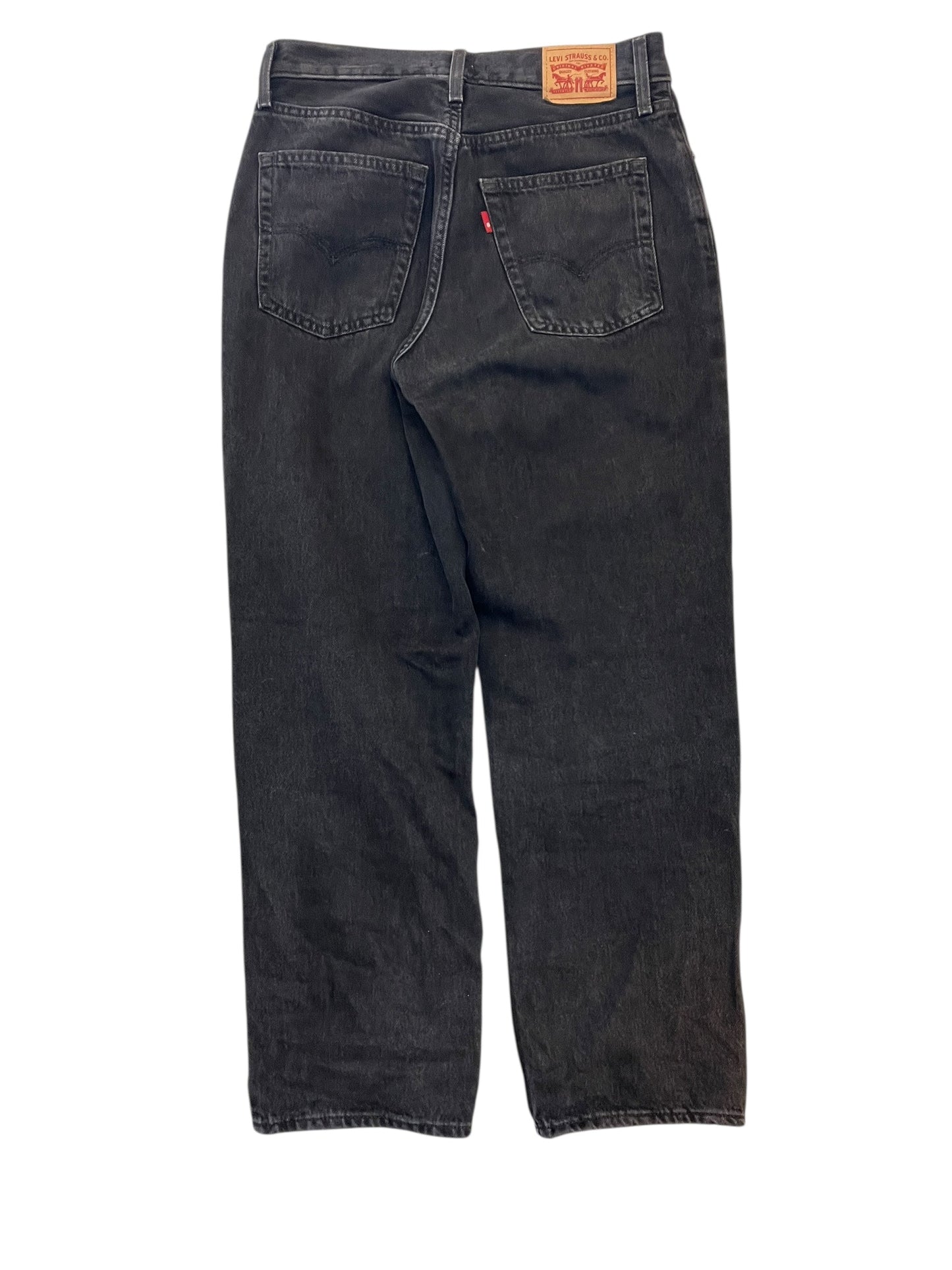 Jeans Wide Leg By Levis In Black Denim, Size:6