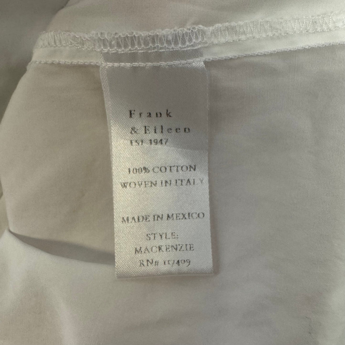 Mackenzie Tunic Long Sleeve By Frank And Eileen In White, Size: Osfm
