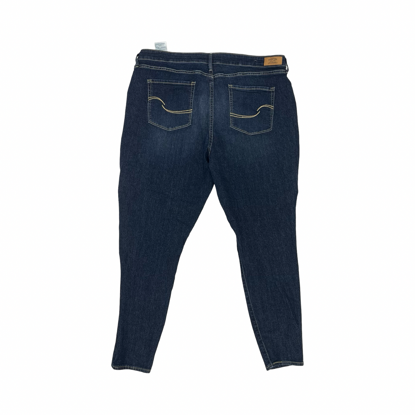 Jeans Skinny By Levis Signature In Blue Denim, Size:20