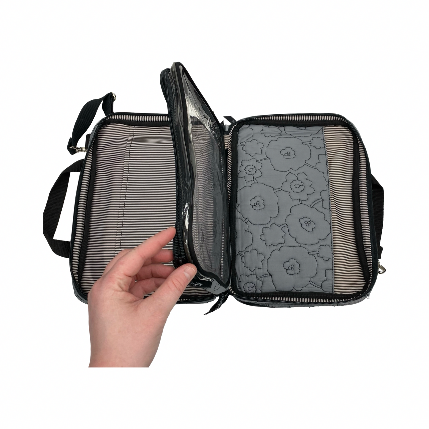 Makeup Bag By Thirty One In Grey, Size:Large