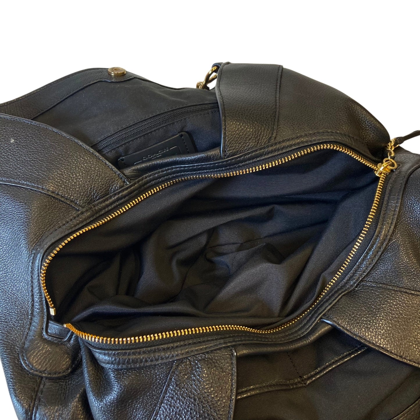 Handbag Designer By Coach In Black, Size:Medium