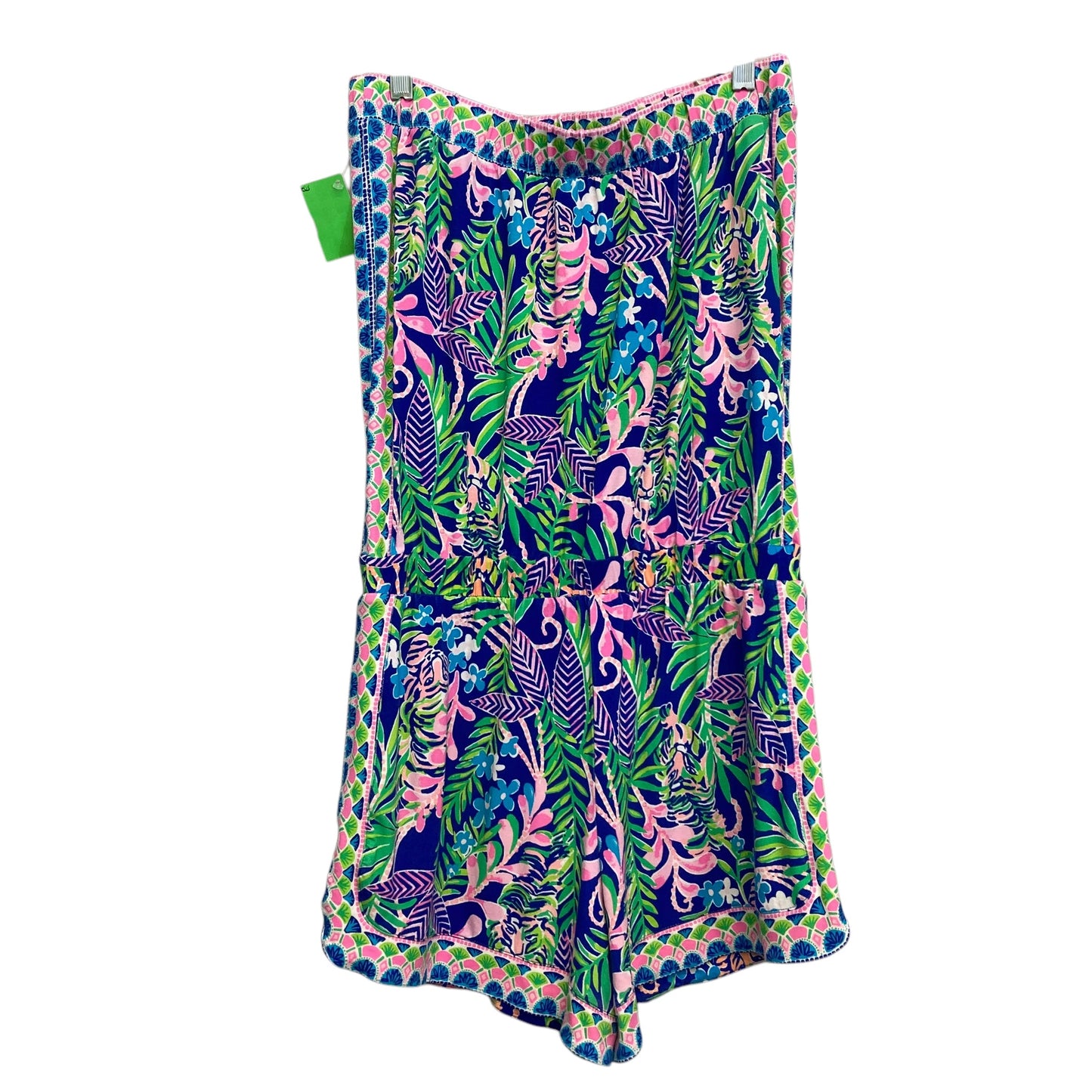 Romper Designer By Lilly Pulitzer In Blue & Pink, Size:S