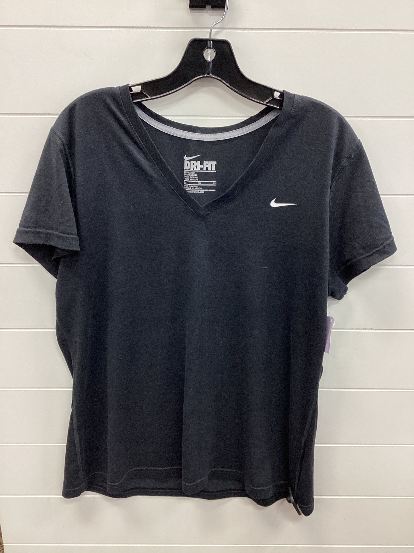 Athletic Top Ss By Nike Apparel In Black, Size:Xl